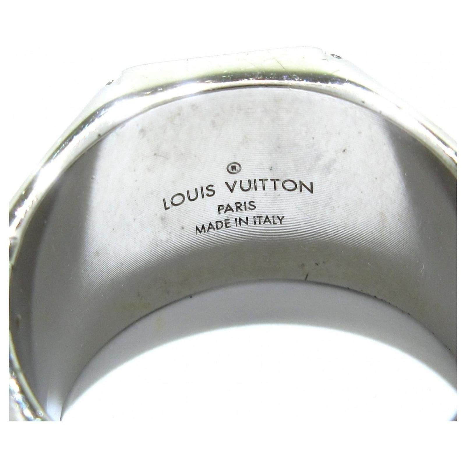 Anello Louis Vuitton Argento Metallo ref.143020 - Joli Closet