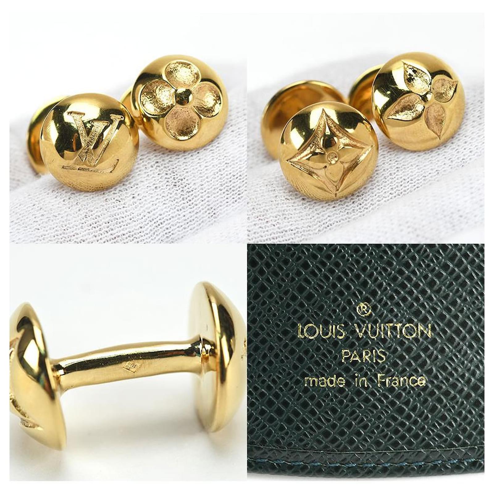 Used] Louis Vuitton LOUIS VUITTON Cufflinks Buton de Manchette M30974 GP  Gold Monogram Flower Round Cufflinks Golden Gold-plated ref.497193 - Joli  Closet