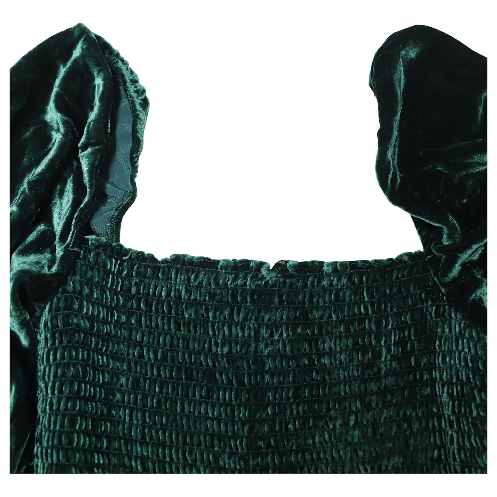 green velvet reformation dress Ruby Velvet Dress Rental by Reformation main image 0