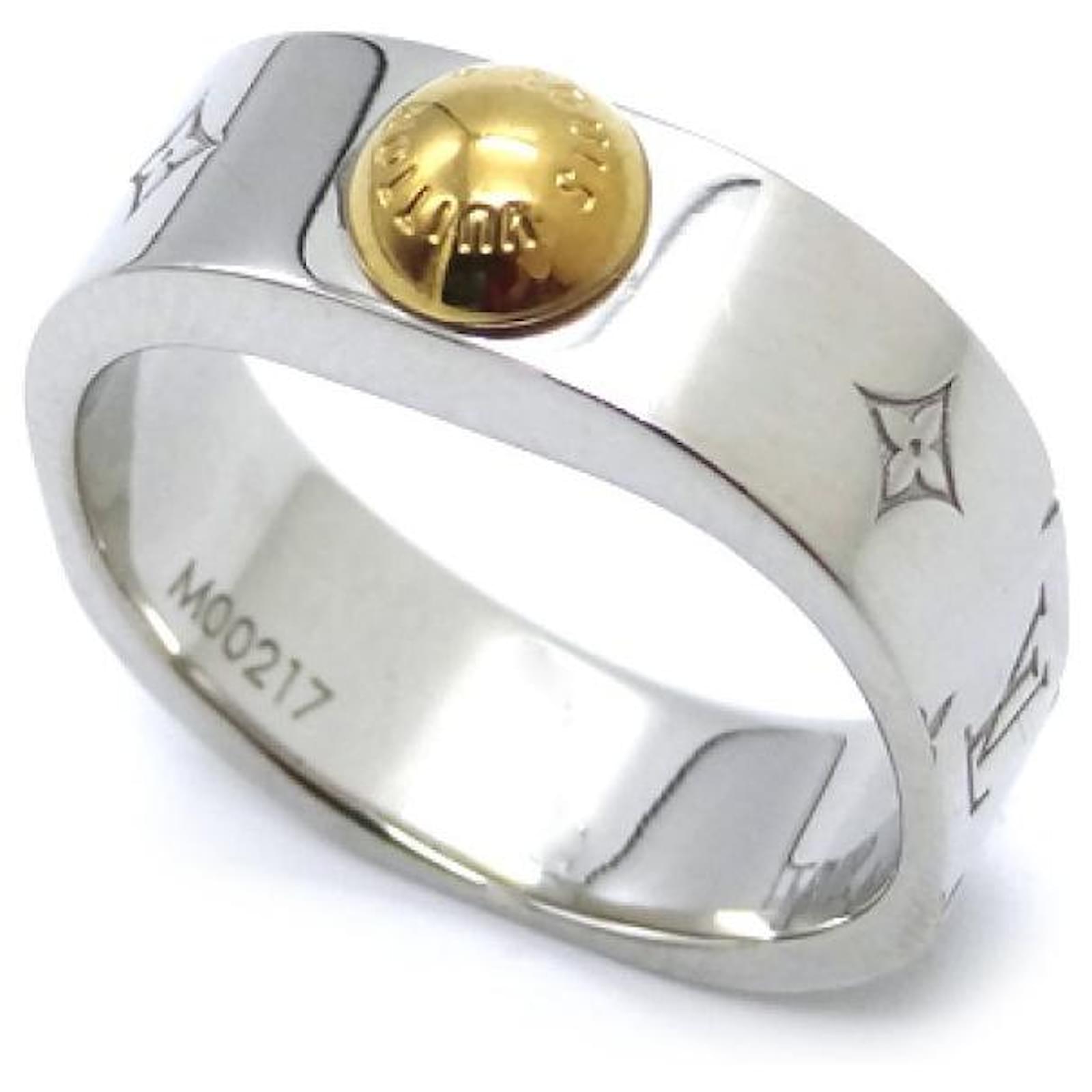 Louis Vuitton Nanogram Ring Dore Metal. Size M