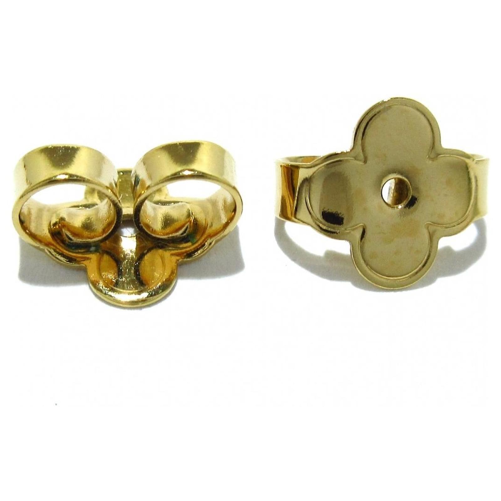 Used] LOUIS VUITTON (Louis Vuitton) Book de Reille Blooming Earrings Gold  Brass Golden ref.498269 - Joli Closet