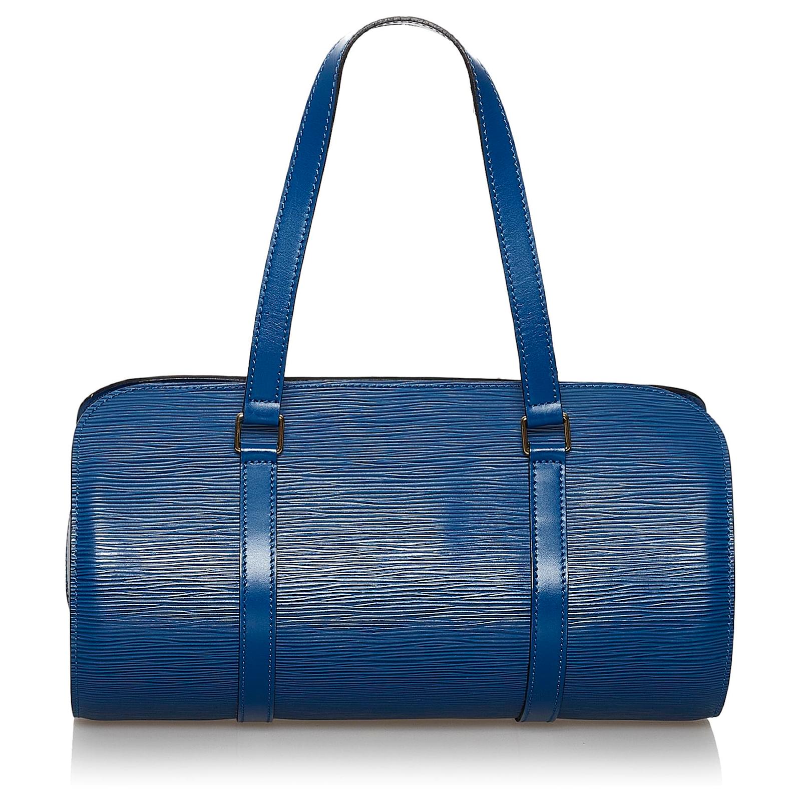 Shop for Louis Vuitton Blue Epi Leather Soufflot Shoulder Bag