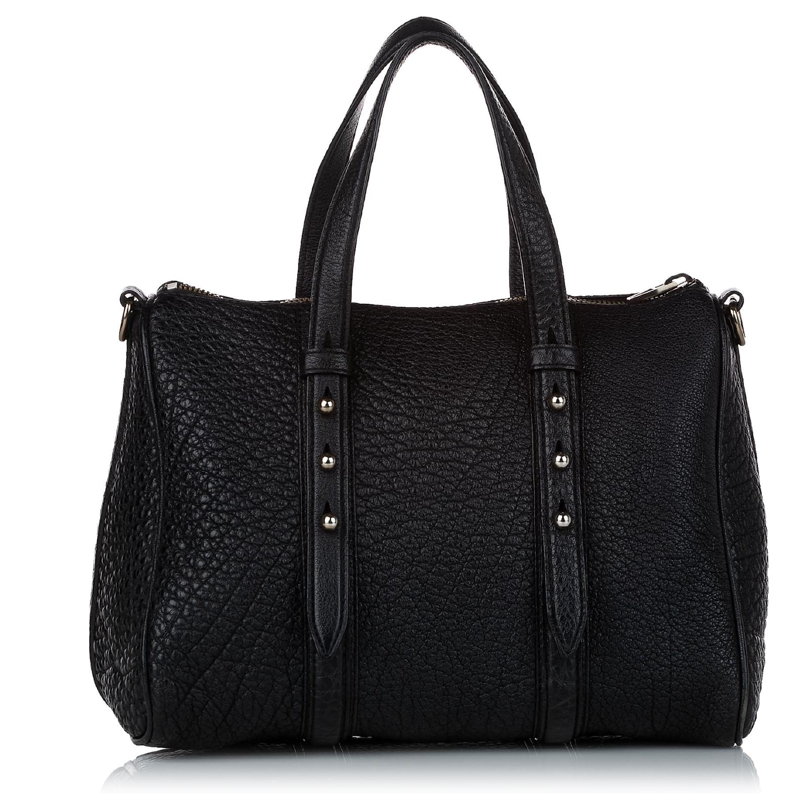 Alexander Wang Black Daria Leather Satchel Pony-style
