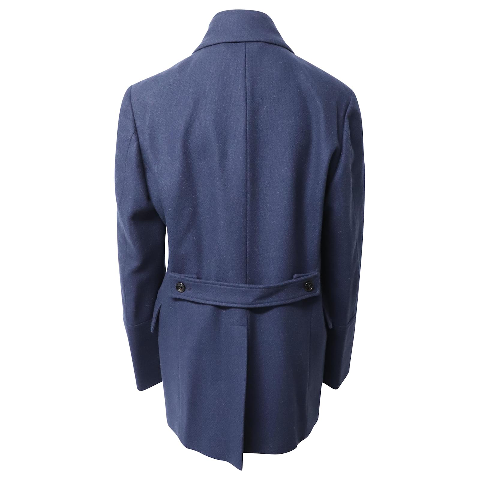 Burberry lined-Breasted Peacoat in Navy Blue Wool ref.498969 - Joli Closet