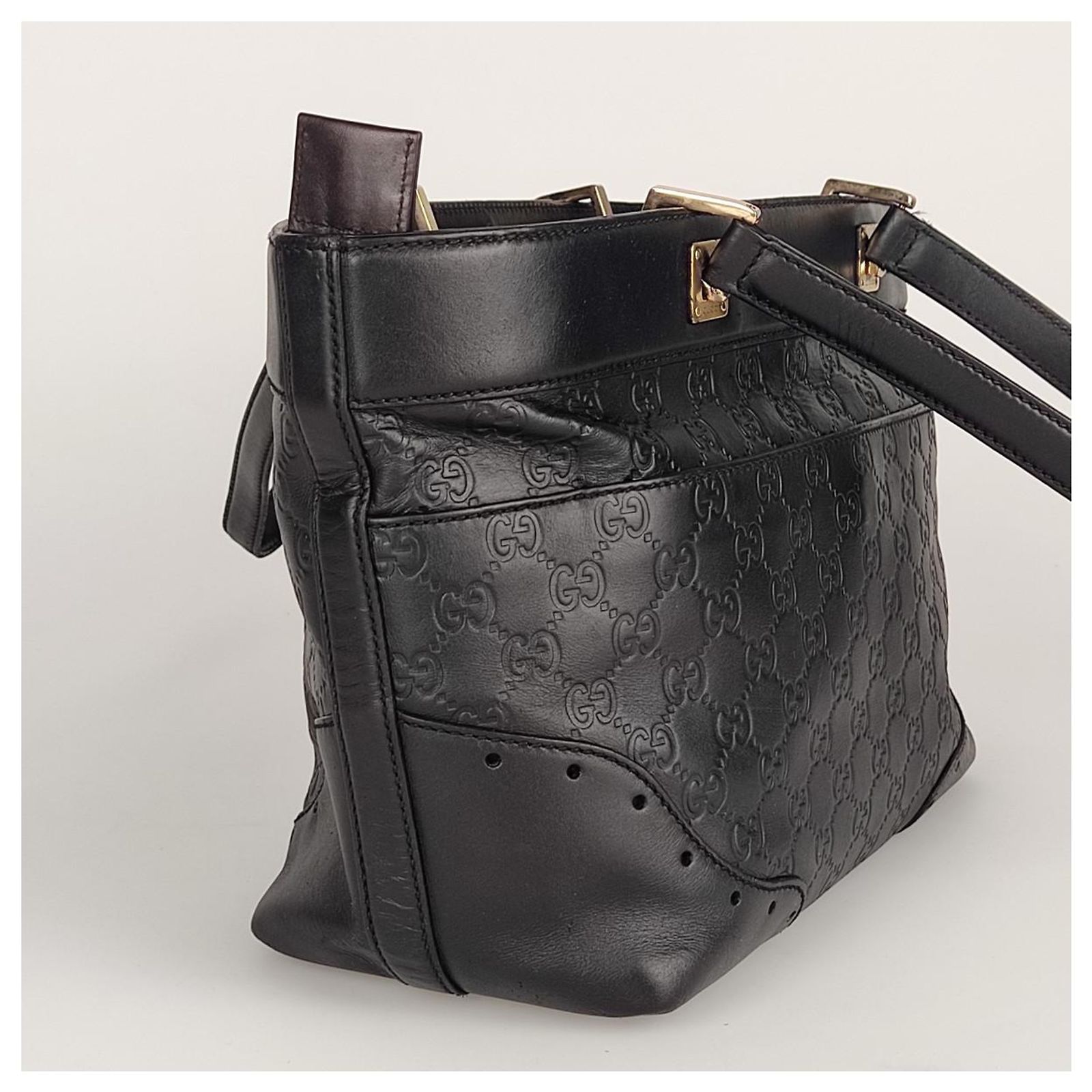 Gucci Shima Guccissima handbag in black leather ref.JC499142 (Sold 