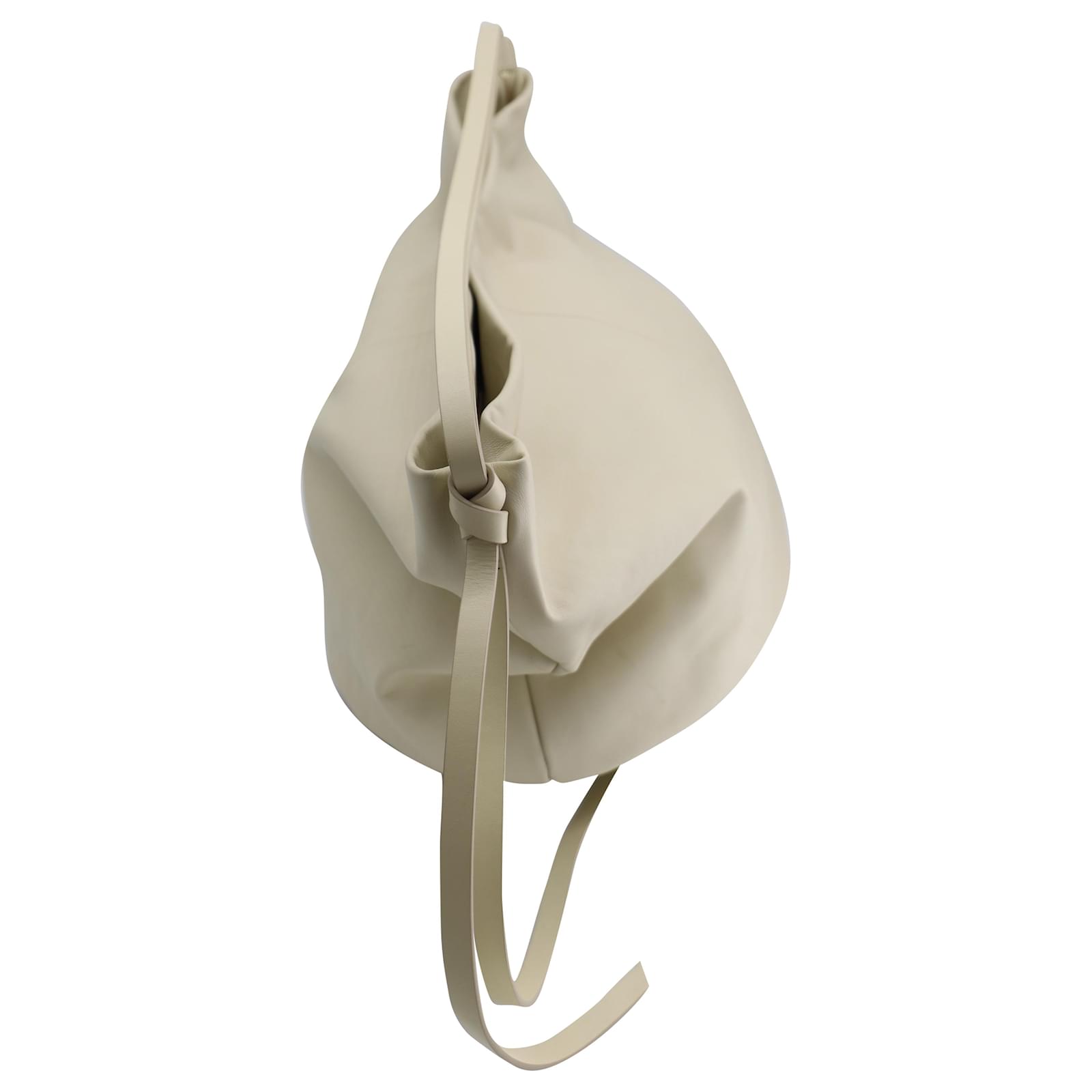 Oroton Brodie Hobo Bag in White Leather