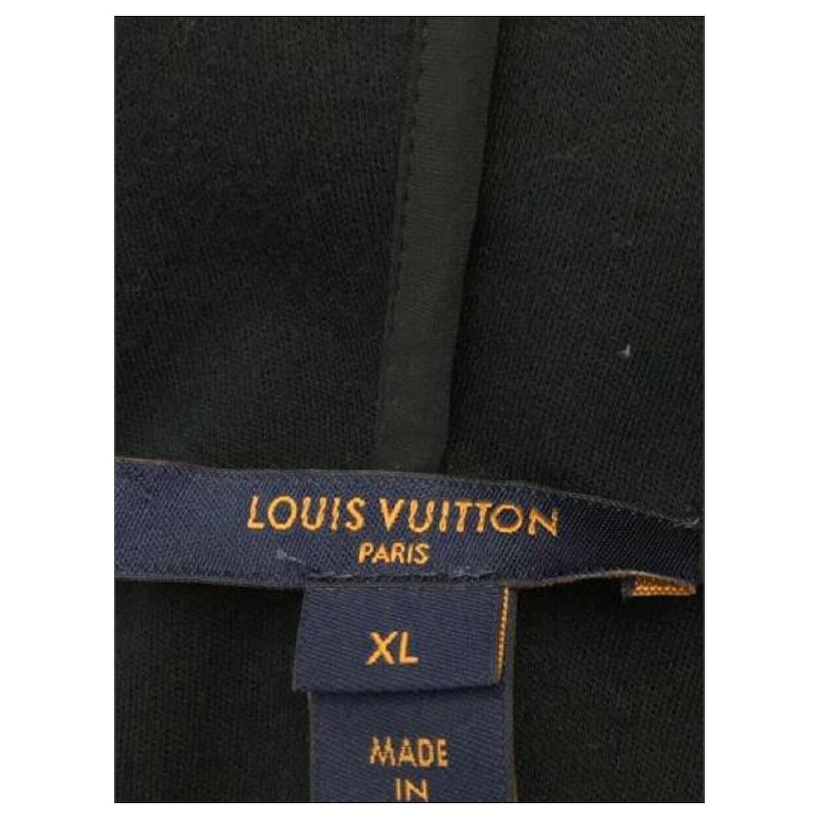 Used] LOUIS VUITTON LV Stamp Zip Up Hoodie Hoodie / Zip Hoodie / XL /  Cotton / Black ref.499842 - Joli Closet