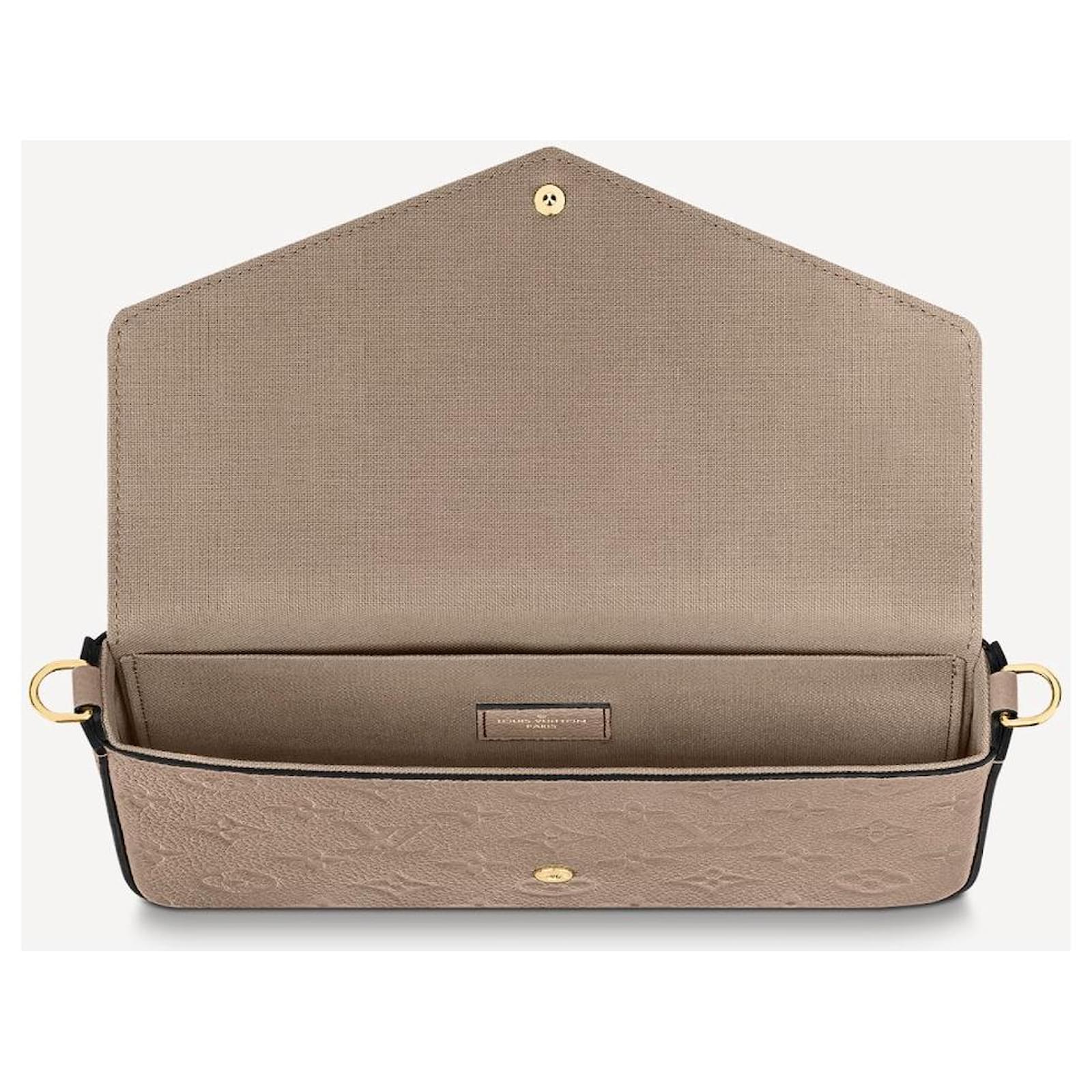 Louis Vuitton LV Felicie pochette dune Beige Leather ref.500316