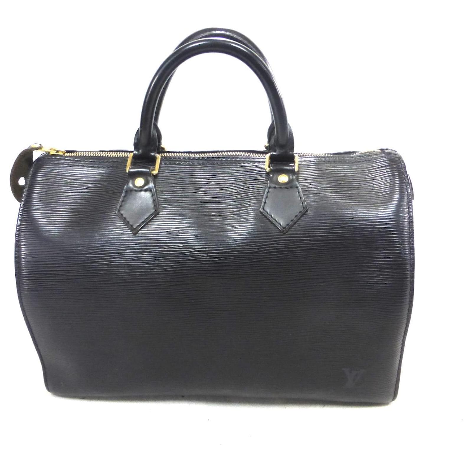 Louis Vuitton Speedy 30 Cuir épi noir Black Leather ref.500926 - Joli Closet