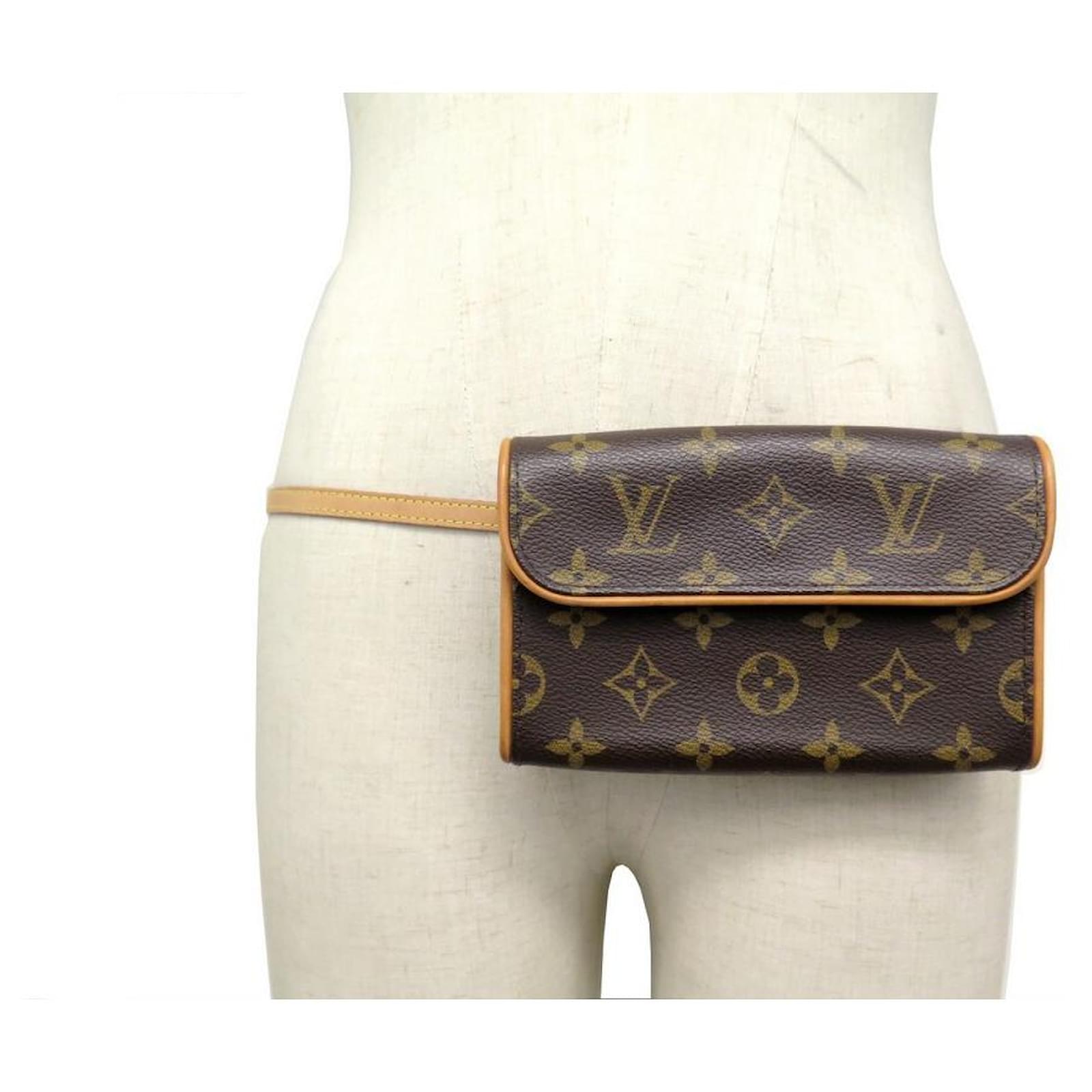 Clutch Bags Louis Vuitton New Louis Vuitton Florentine M POUCH51855 Monogram Pouch Canvas Belt Bag