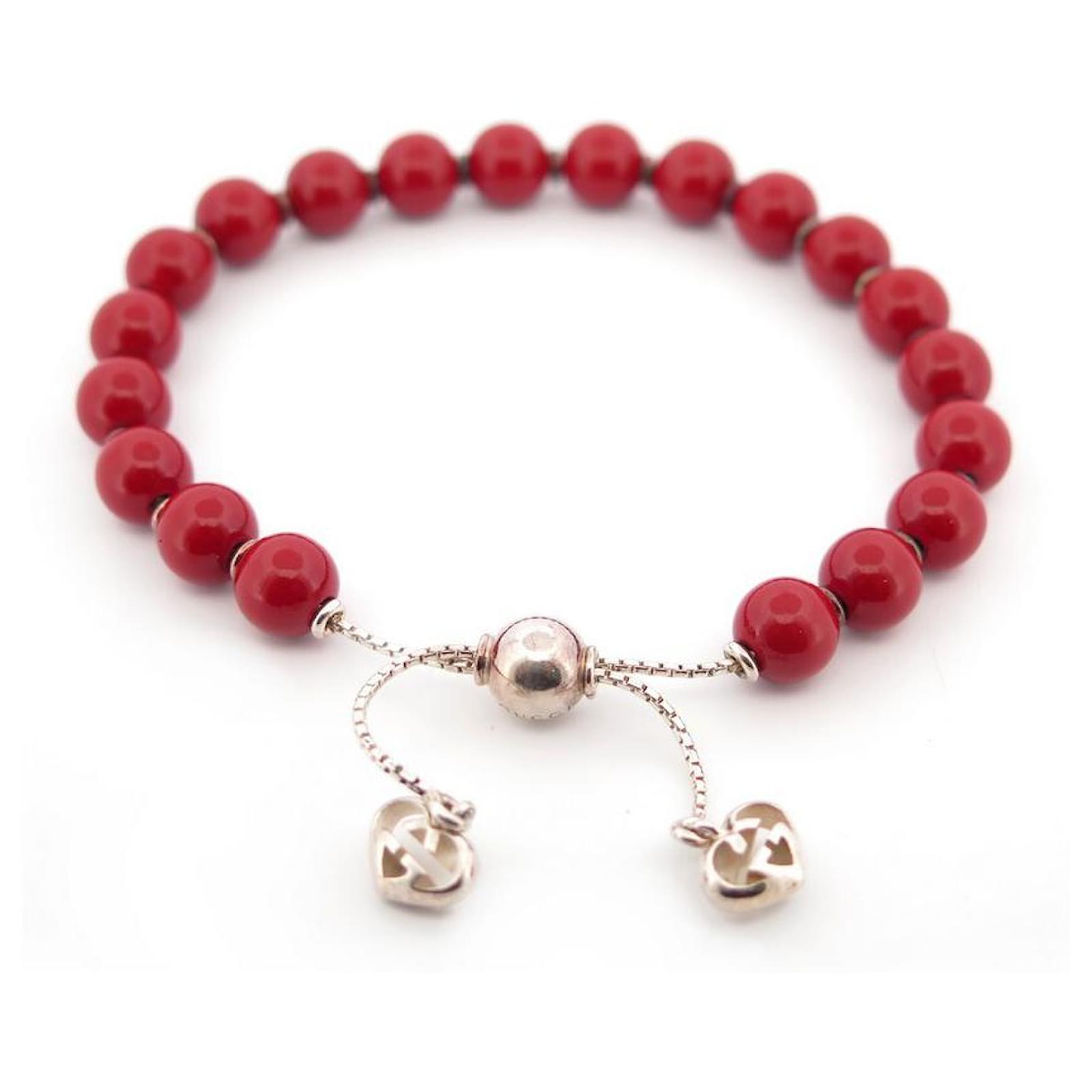 PearlzGallery Red Jade, Black Onyx & Freshwater Pearl Stretchable Bracelet  For Girls & Women - Rite Concept Jewels Pvt. Ltd. - 3601987