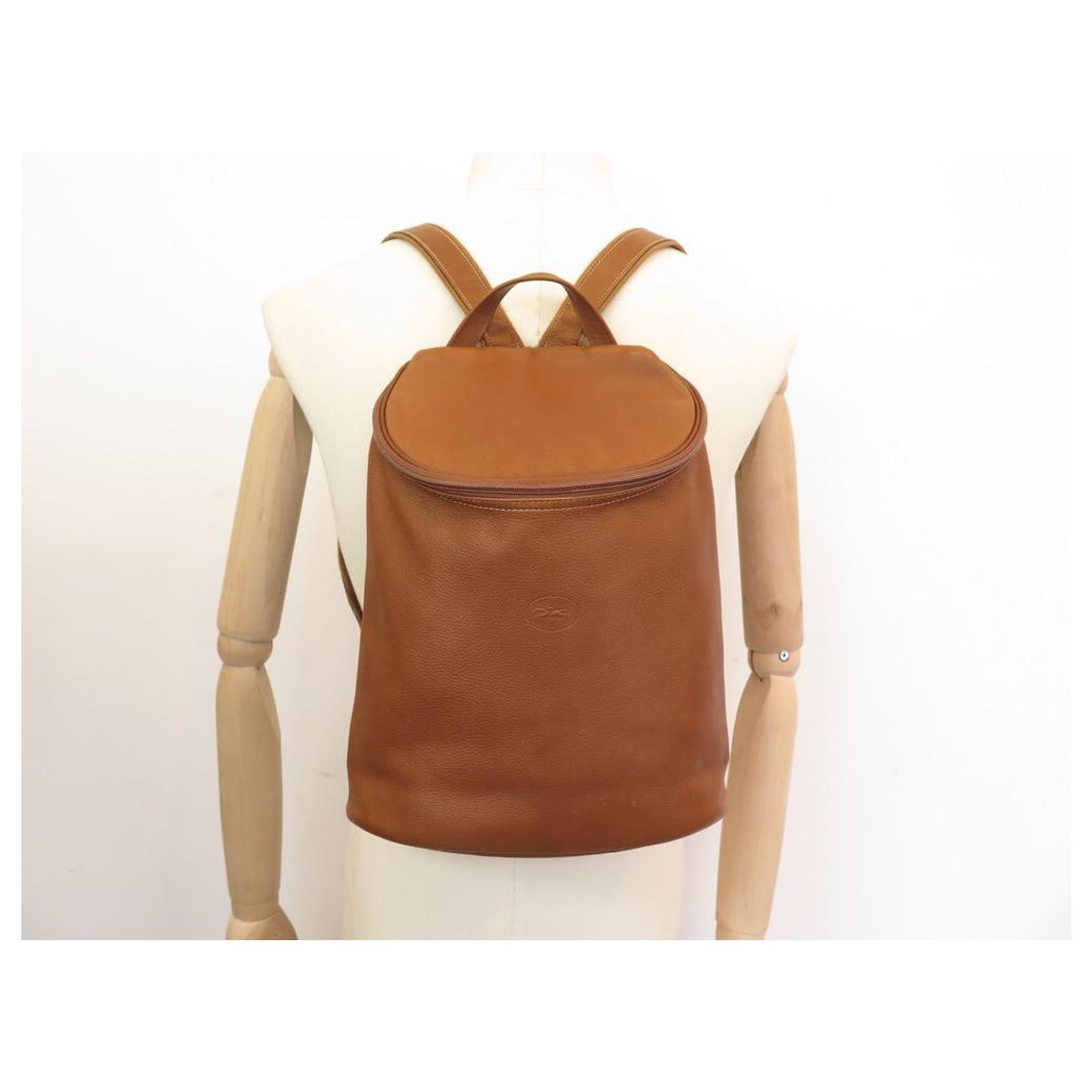 Vintage Longchamp LE FOULONNÉ BACKPACK in Caramel Leather Longchamp Backpack 10195021 - best prices main image 3