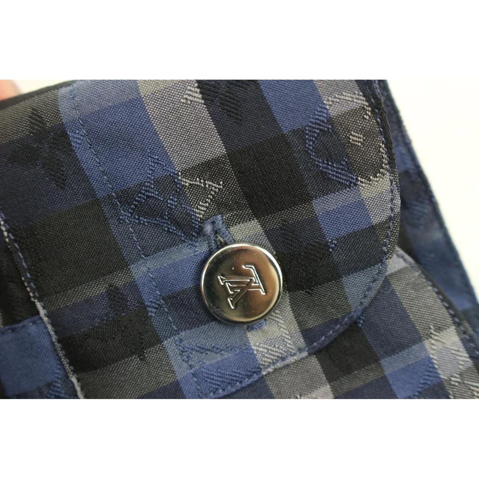 Louis Vuitton Men's XL Plaid LV Monogram Long Sleeve Button Down Shirt  ref.501090 - Joli Closet