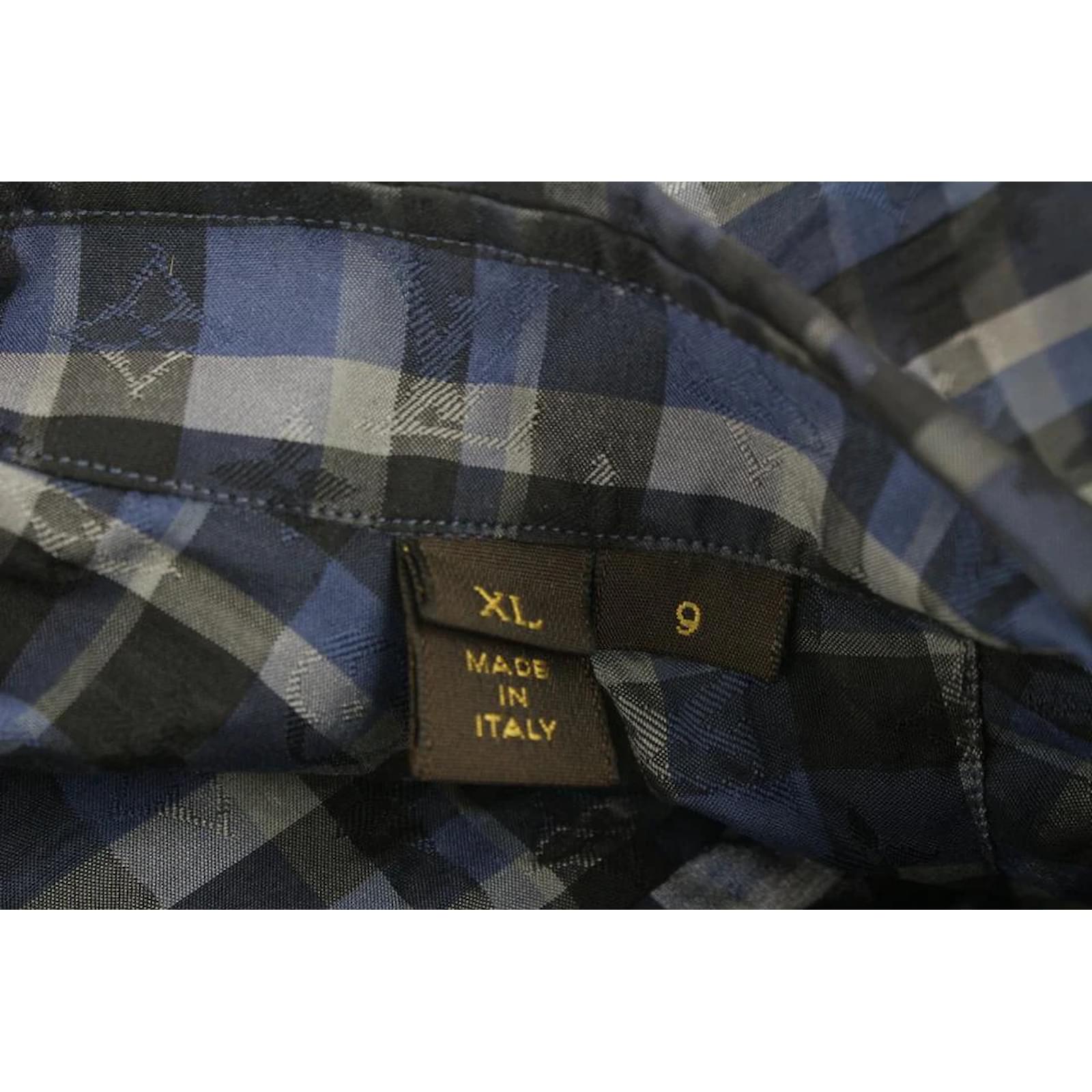 Louis Vuitton Men's XL Plaid LV Monogram Long Sleeve Button Down Shirt  ref.501090 - Joli Closet