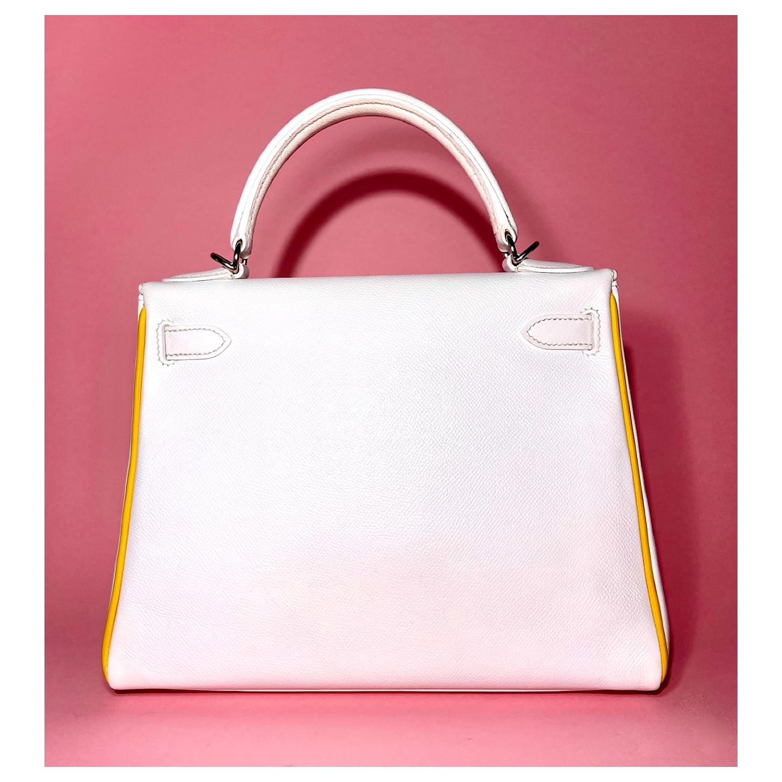 Preowned Hermes Kelly Danse White Super Rare Wear It 7 Ways Janefinds