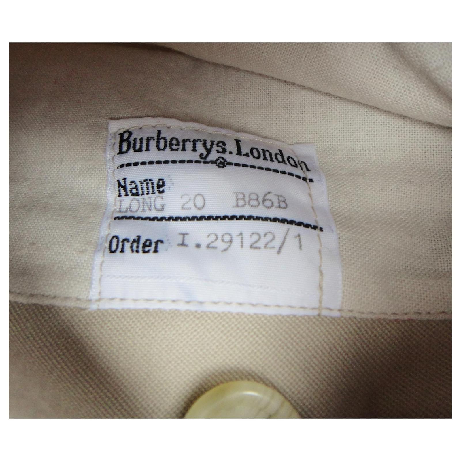 raincoat woman Burberry vintage size 48 Beige Cotton Polyester ref ...
