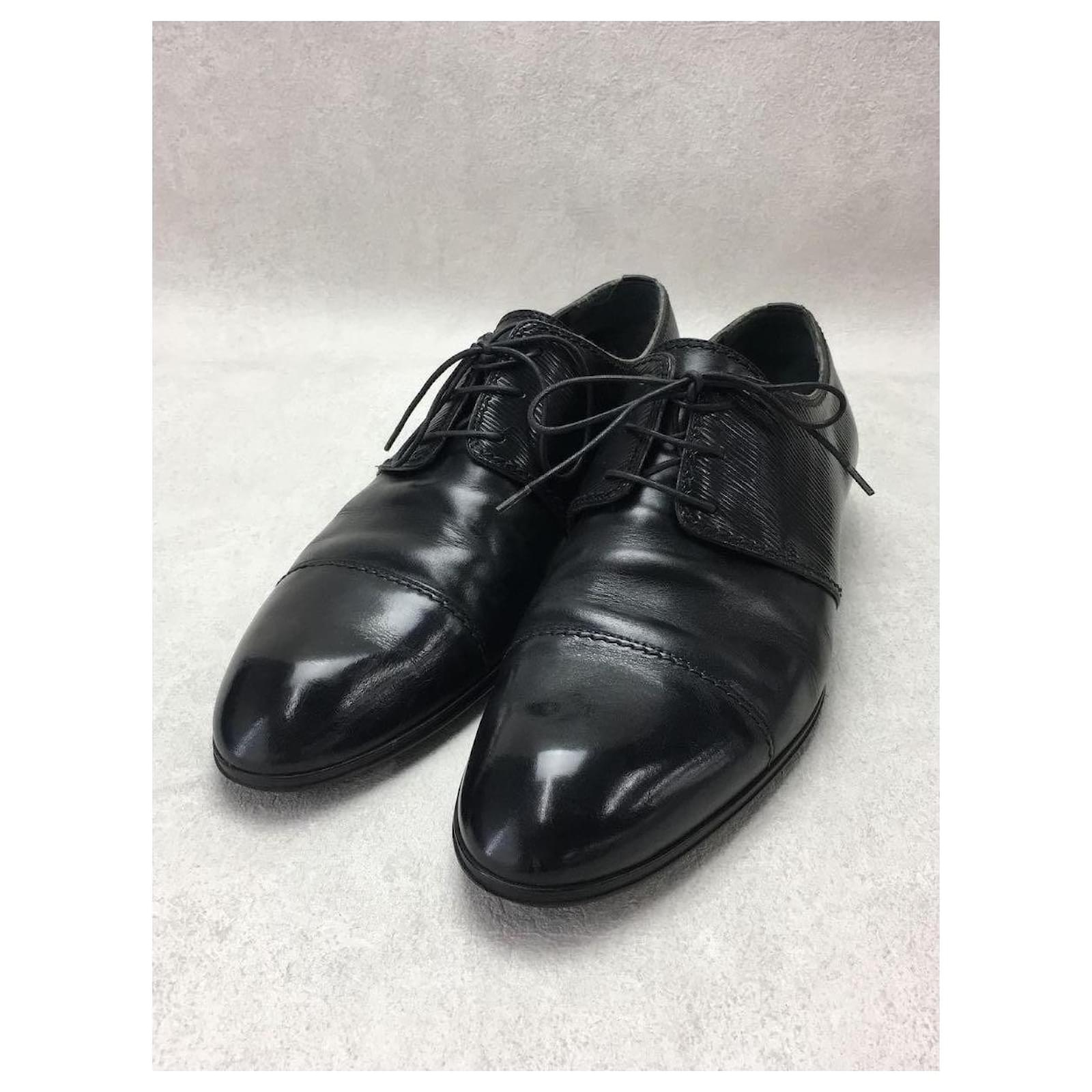 LOUIS VUITTON Zapatos de vestir / EE. UU.7.5 / BLK / Cuero Negro