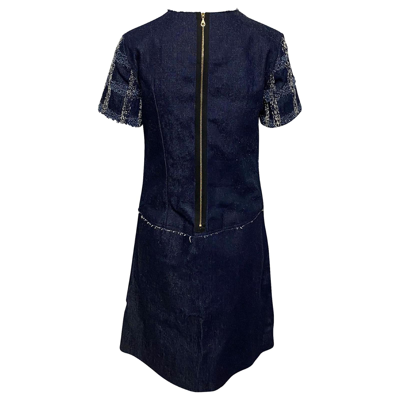 Erdem Octavia Denim Dress in Blue Cotton ref.502227 - Joli Closet