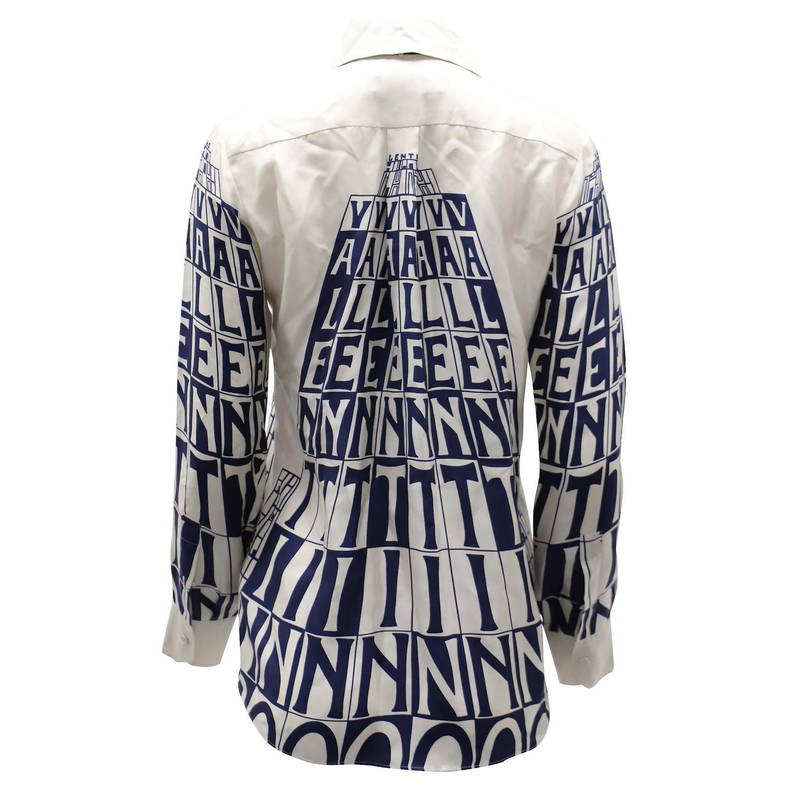 Chemise Imprimée Couronne Crâne En Mousseline De Soie - Col Simili Cuir Noir - Taille L Wet - Neuf Avec étiquettes
