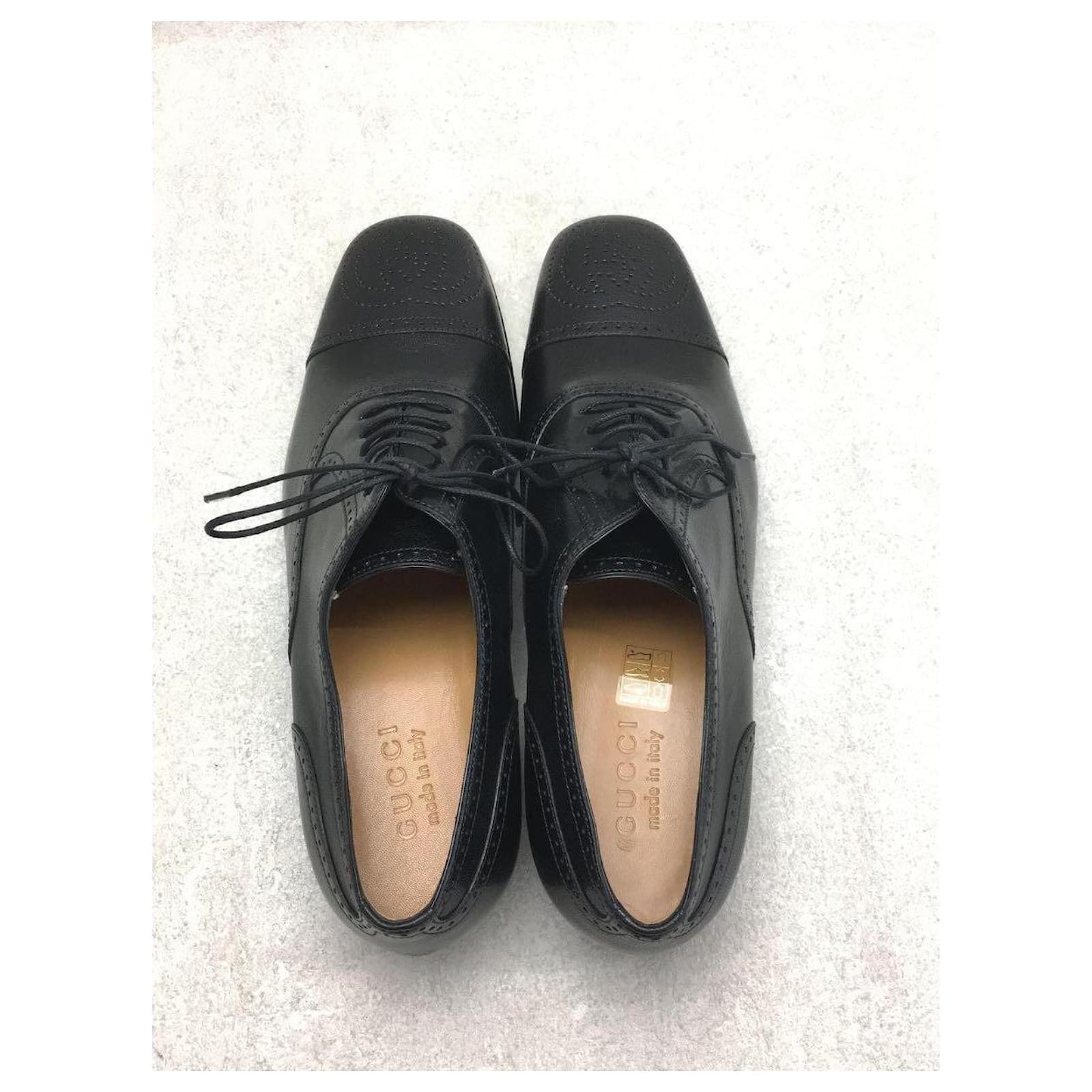 GUCCI Dress shoes / US9 / BLK / leather / up derby shoes Black ref.502357 -  Joli Closet