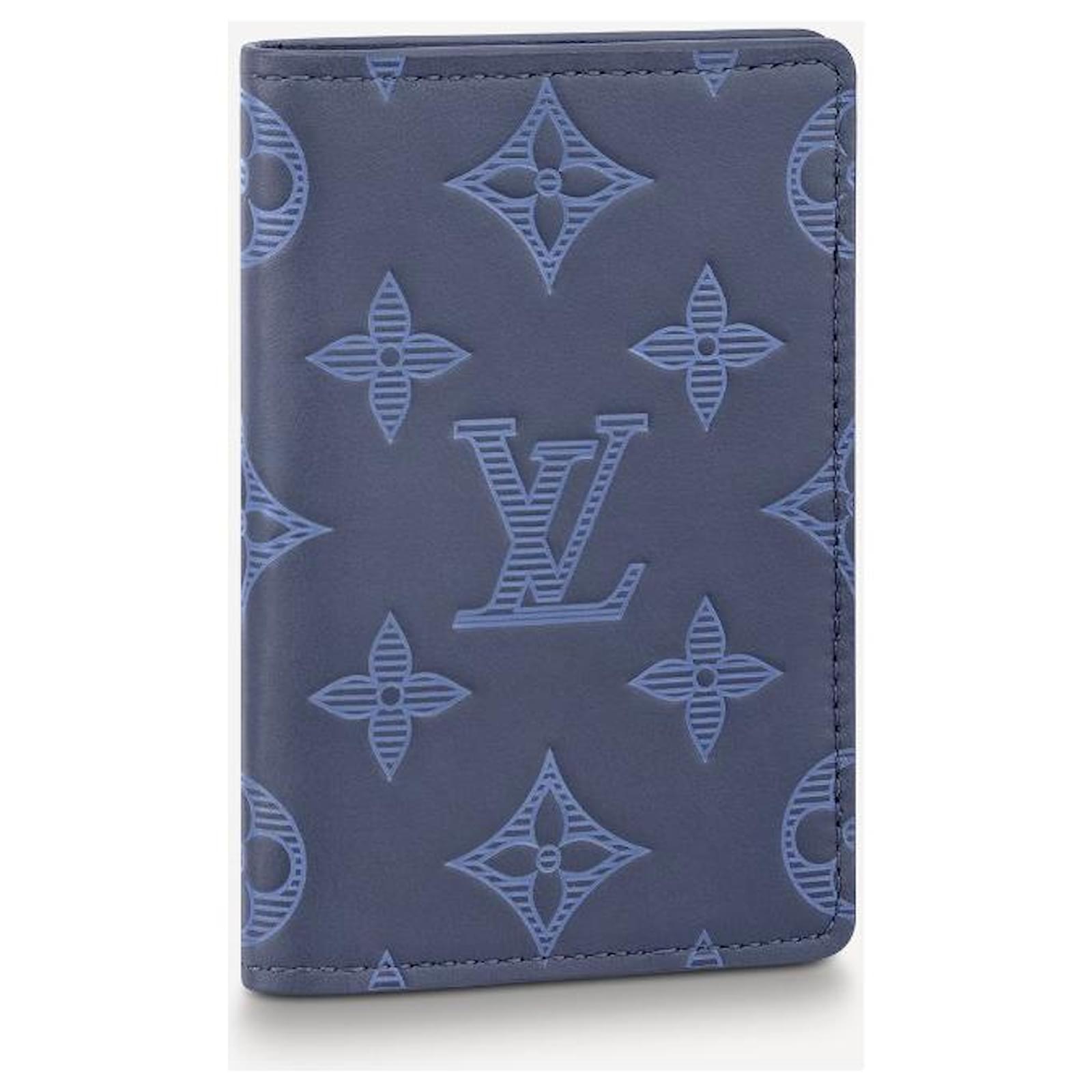 Louis Vuitton Limited Edition Blue Monogram Groom Compact Zippy Wallet -  Yoogi's Closet