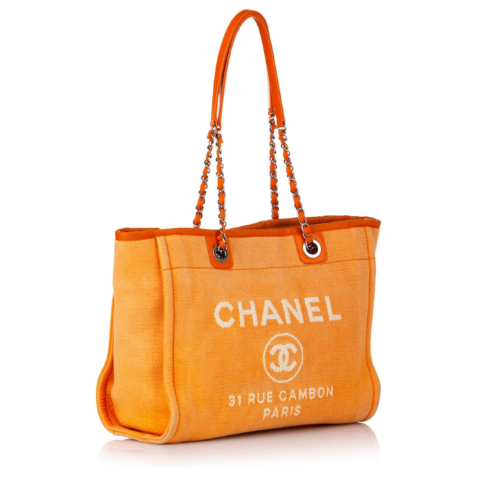 Deauville cloth tote Chanel Orange in Cloth - 25275436