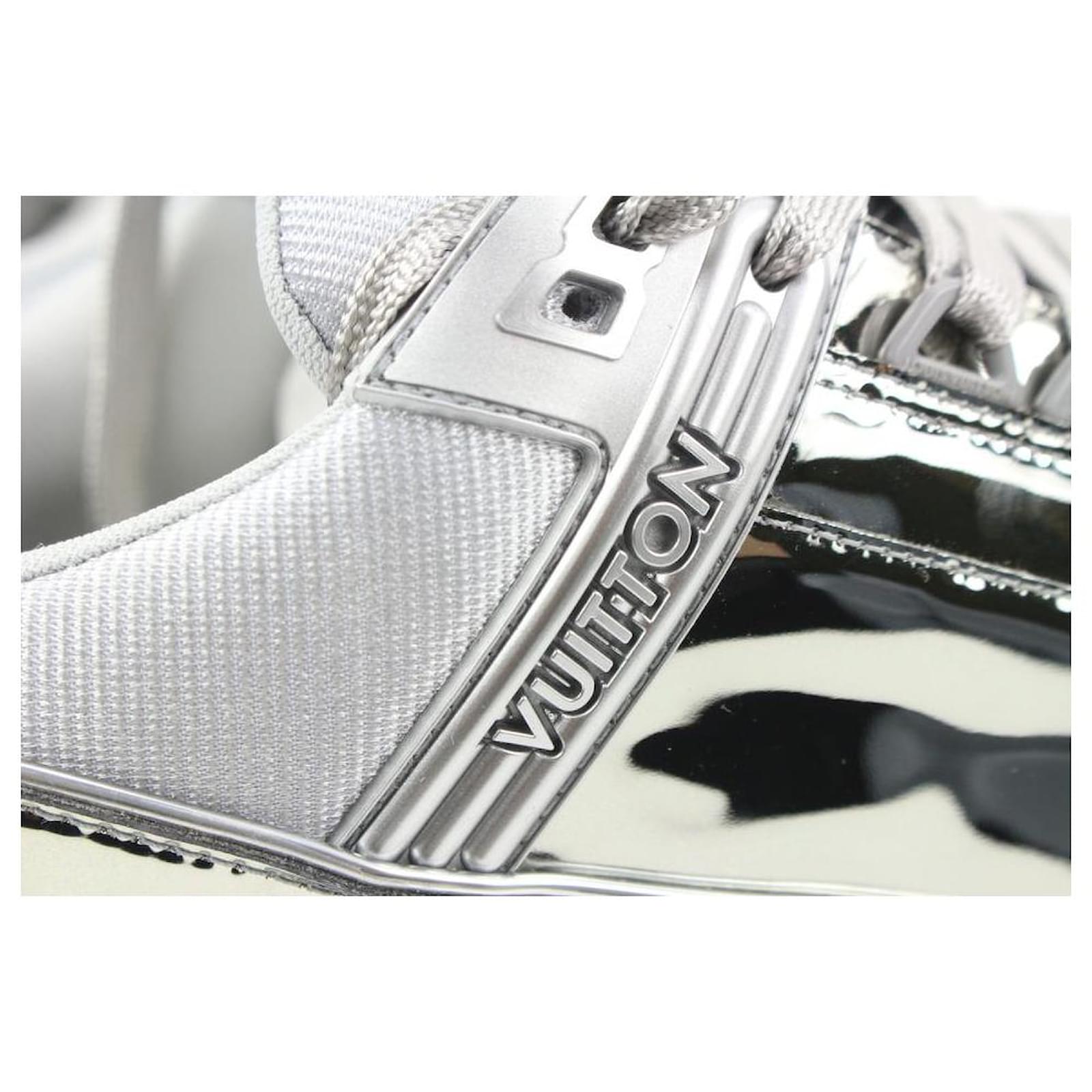 Louis Vuitton, Shoes, Louis Vuitton Mens Us Virgil Abloh Silver Mirror  Sneaker With Silver Lock