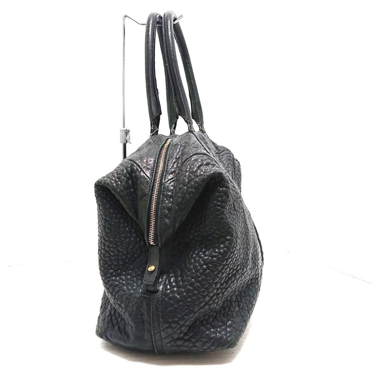 [Used] Yves Saint Laurent rivegauche (YSL) Easy Handbag Black Leather ...