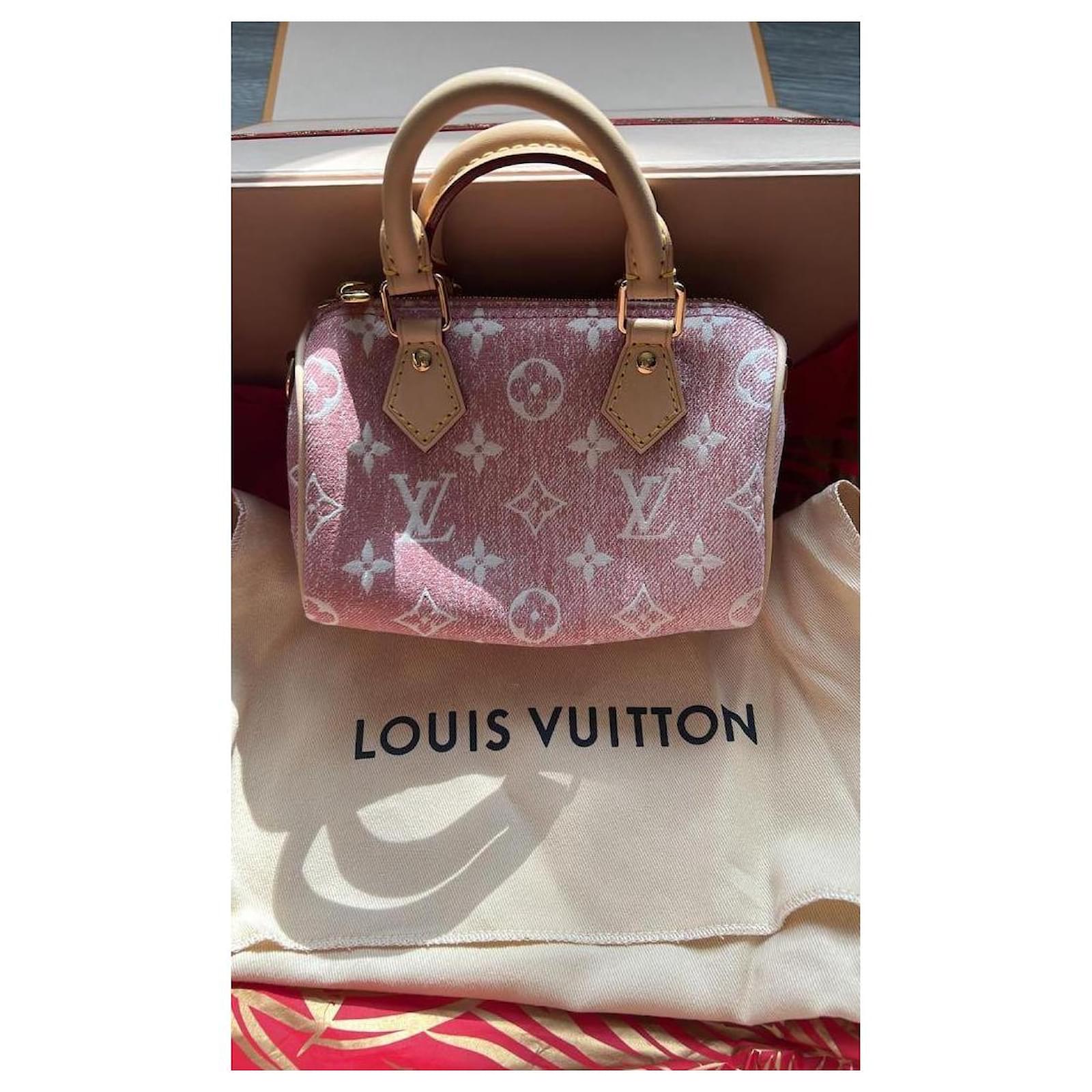 Louis Vuitton Speedy Nano Pink Denim ref.504289 - Joli Closet