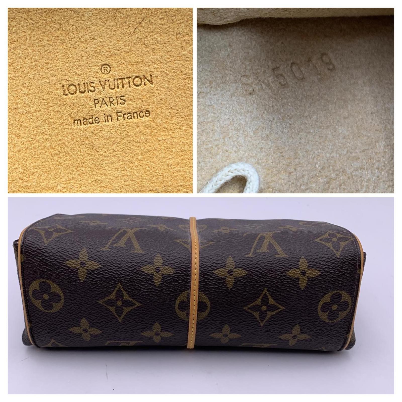 Louis Vuitton Monogram Canvas Folding Jewelry Roll Case Brown