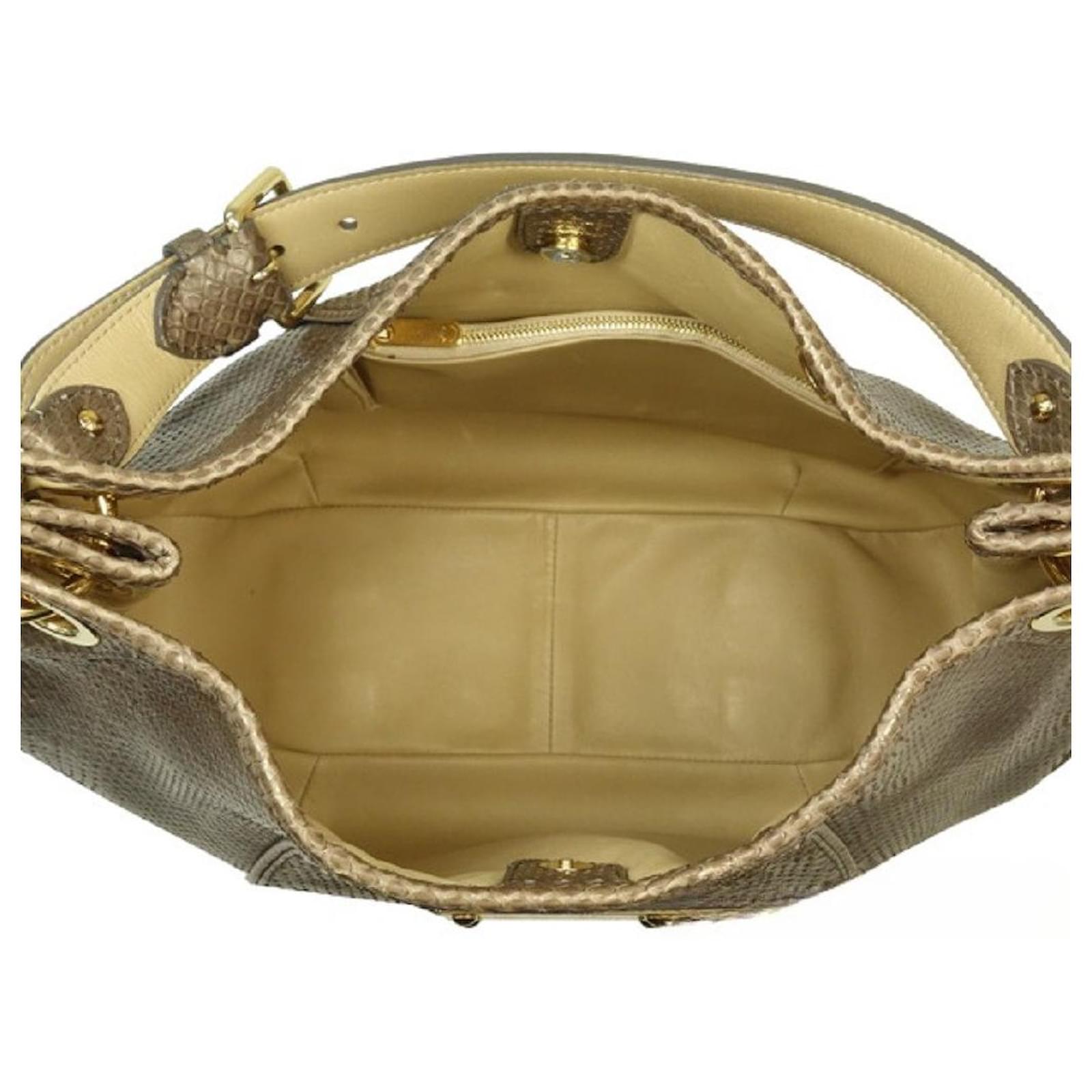 Used] LOUIS VUITTON Exotic Line Galliera PM Shoulder Bag Python Snakeskin  Snake Leather Brown ref.504534 - Joli Closet