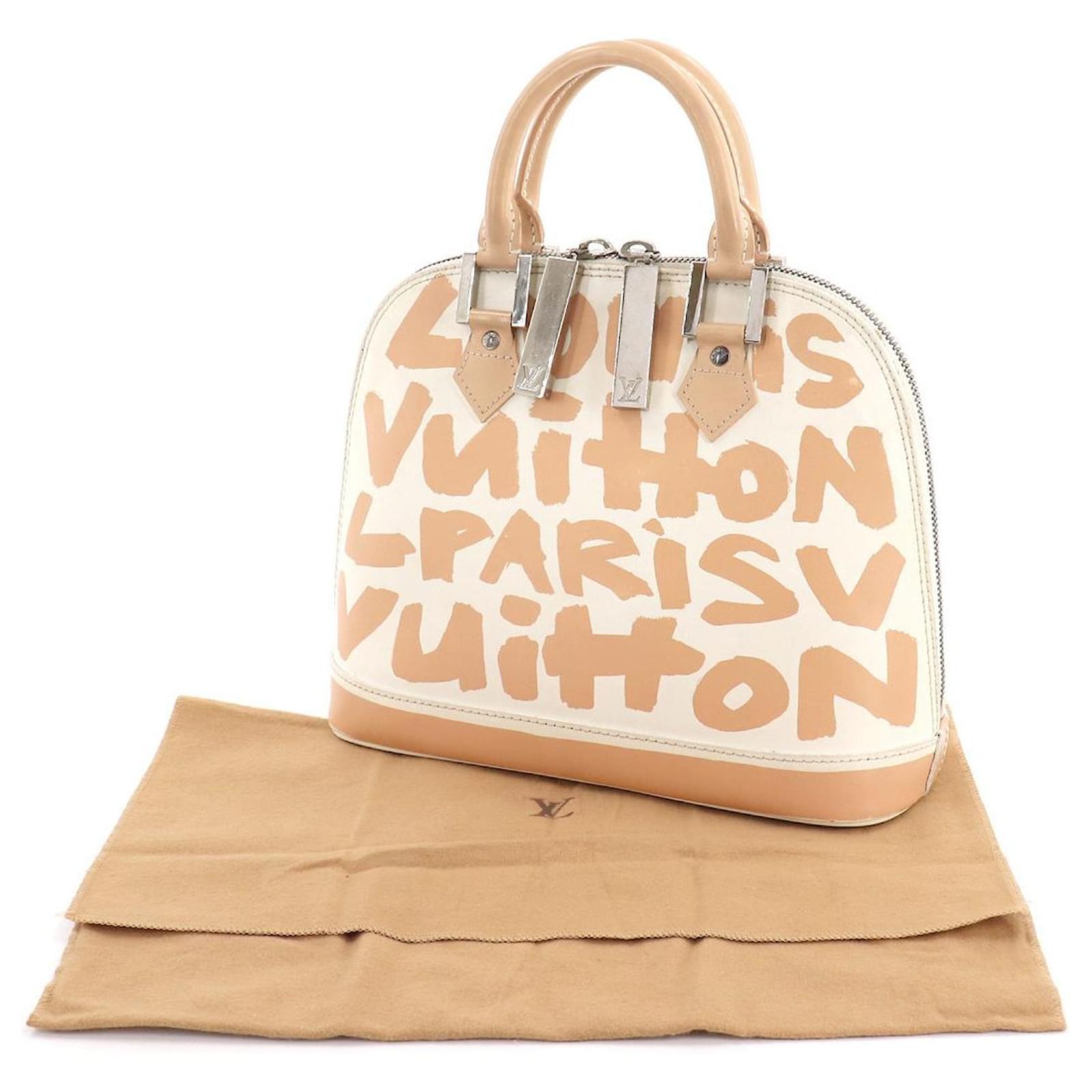 Used] Louis Vuitton Monogram Graffiti Alma MM Handbag Bron Beige Alma MM  Leather ref.504542 - Joli Closet