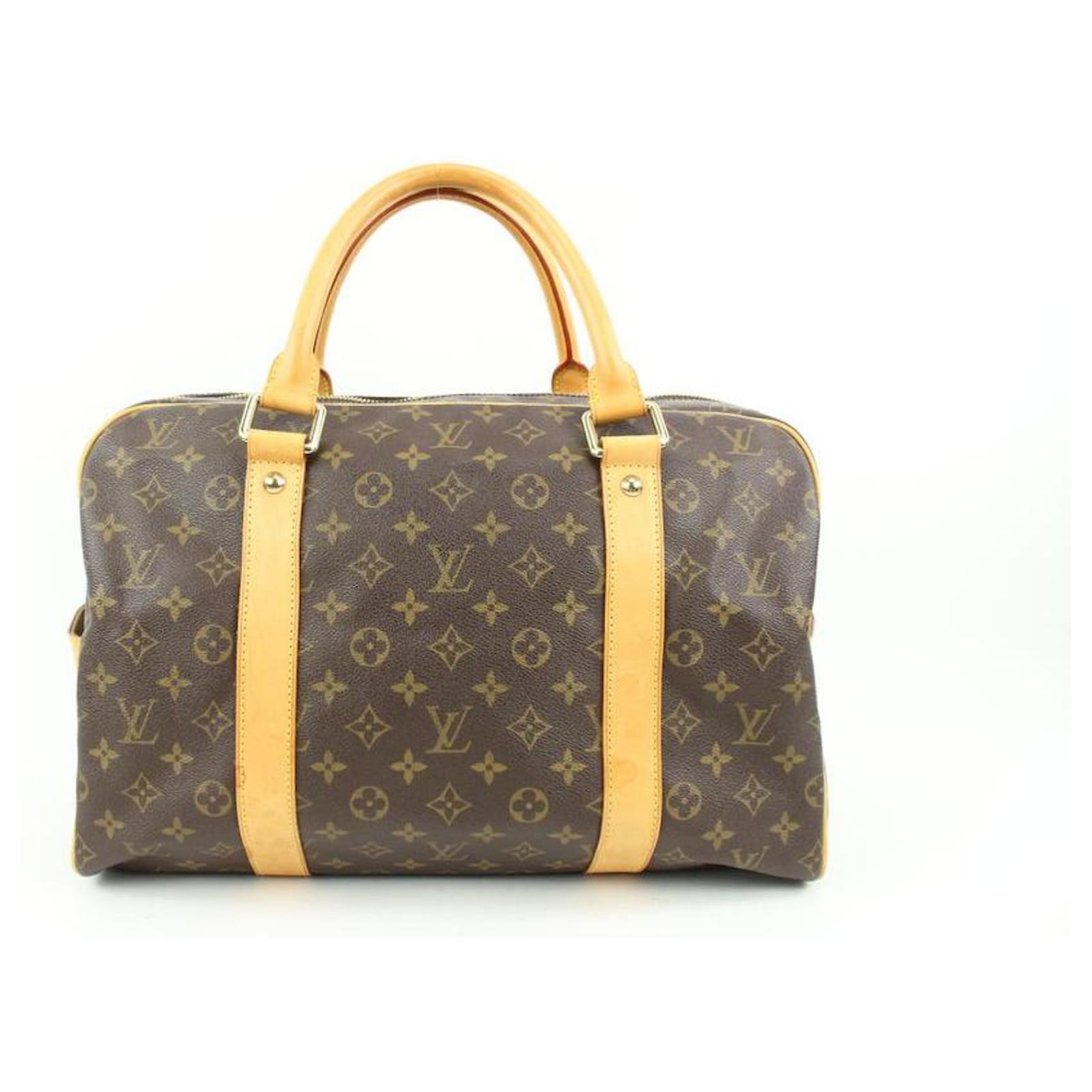 Louis Vuitton Monogram Men's Women's Small Travel Duffle Carryall Top  Handle Bag