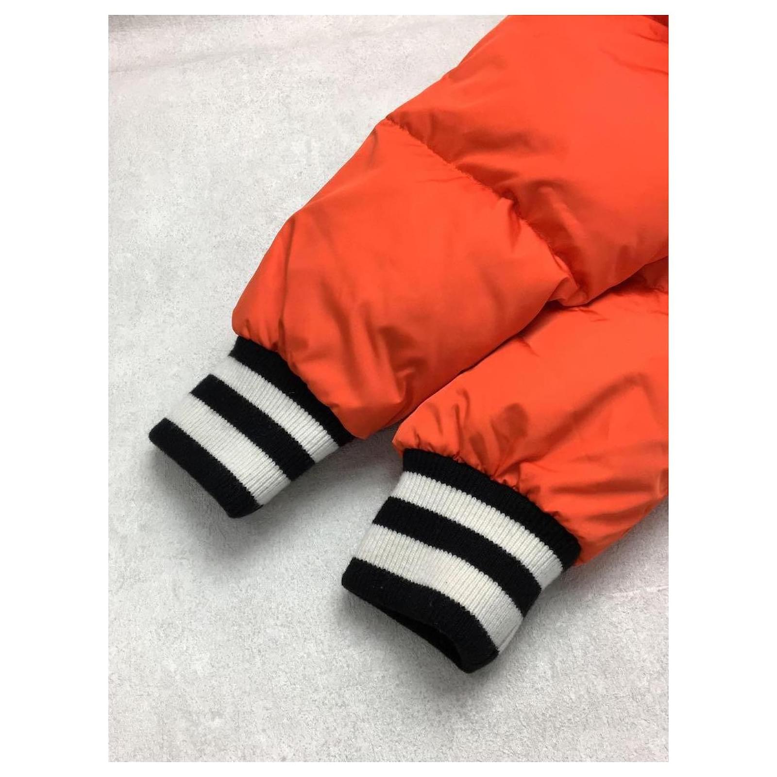 GUCCI Down jacket 44 nylon ORN Yankees bomber jacket Orange ref.504895 Joli Closet