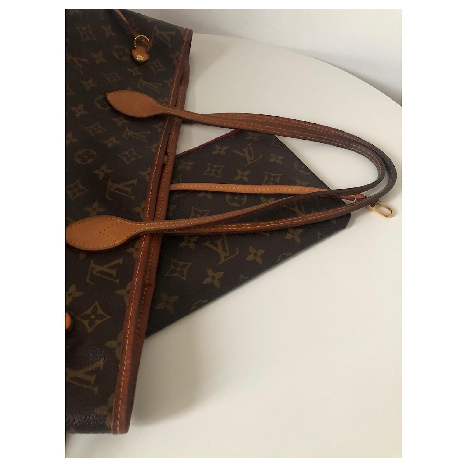 Louis Vuitton neverfull MM bag with receipt Brown Cloth ref.506138