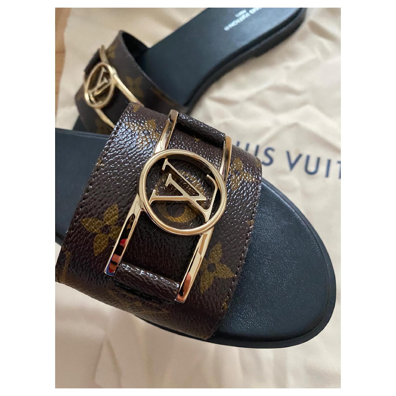 Louis Vuitton Lock it flat mule Brown ref.506257 - Joli Closet