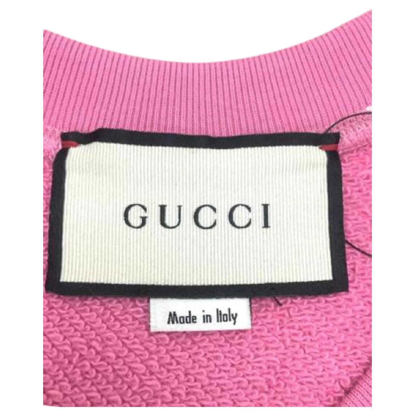 Used] GUCCI Teddy Bear Sweatshirt / Cotton / Pink / Solid / Luxury / Secast  ref.506284 - Joli Closet