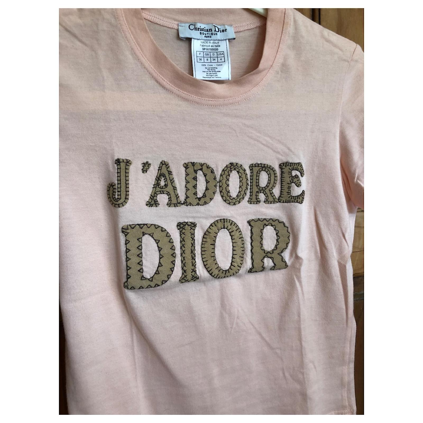 Christian Dior Dior J'adore Dior T-shirt Pink Cotton ref