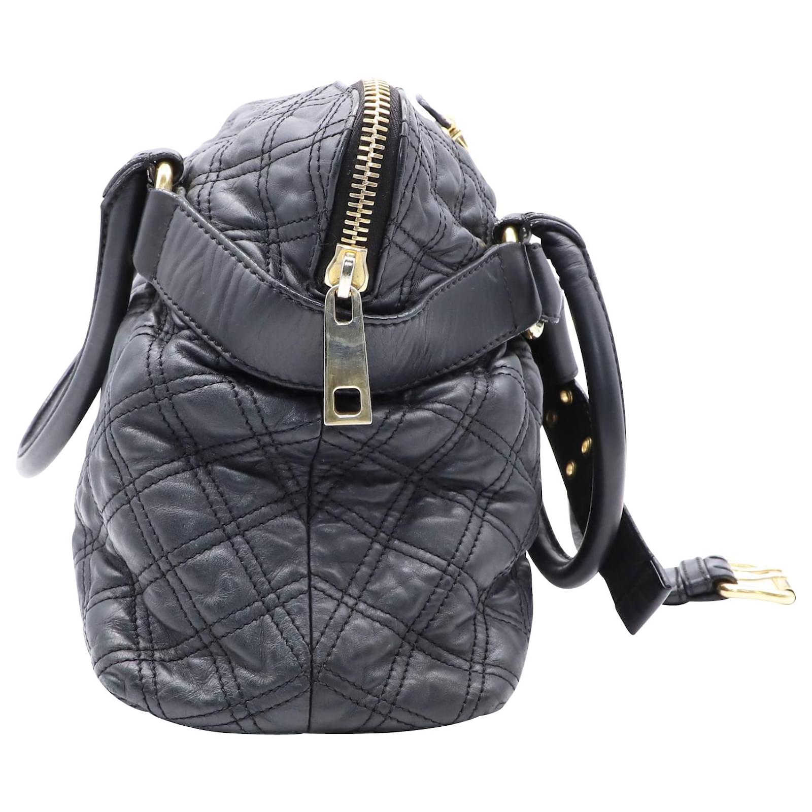 Marc Jacobs Bruna Belted Tote Bag in Black Leather ref.506555 - Joli Closet