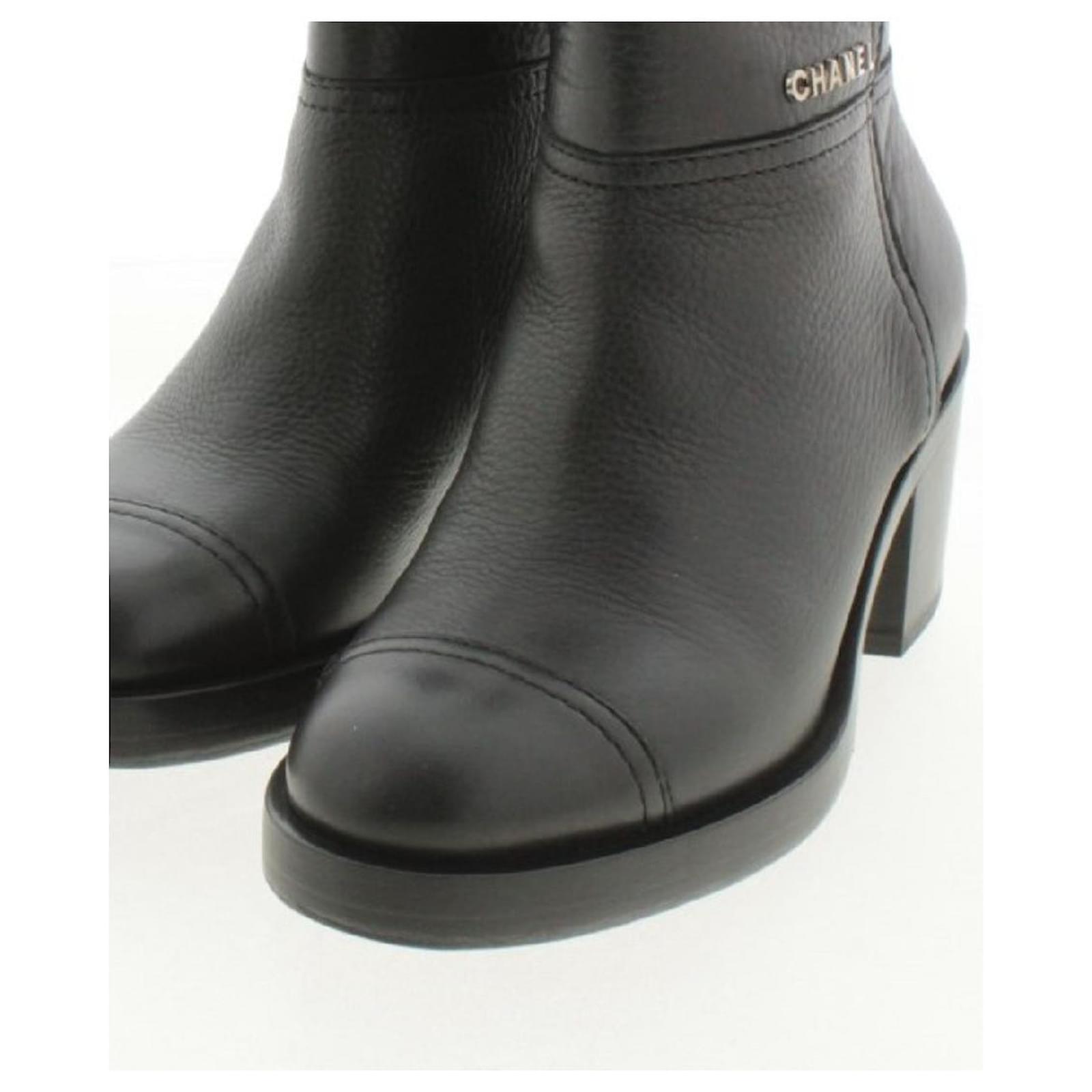 Used] CHANEL Boots Ladies Black Leather ref.506632 - Joli Closet