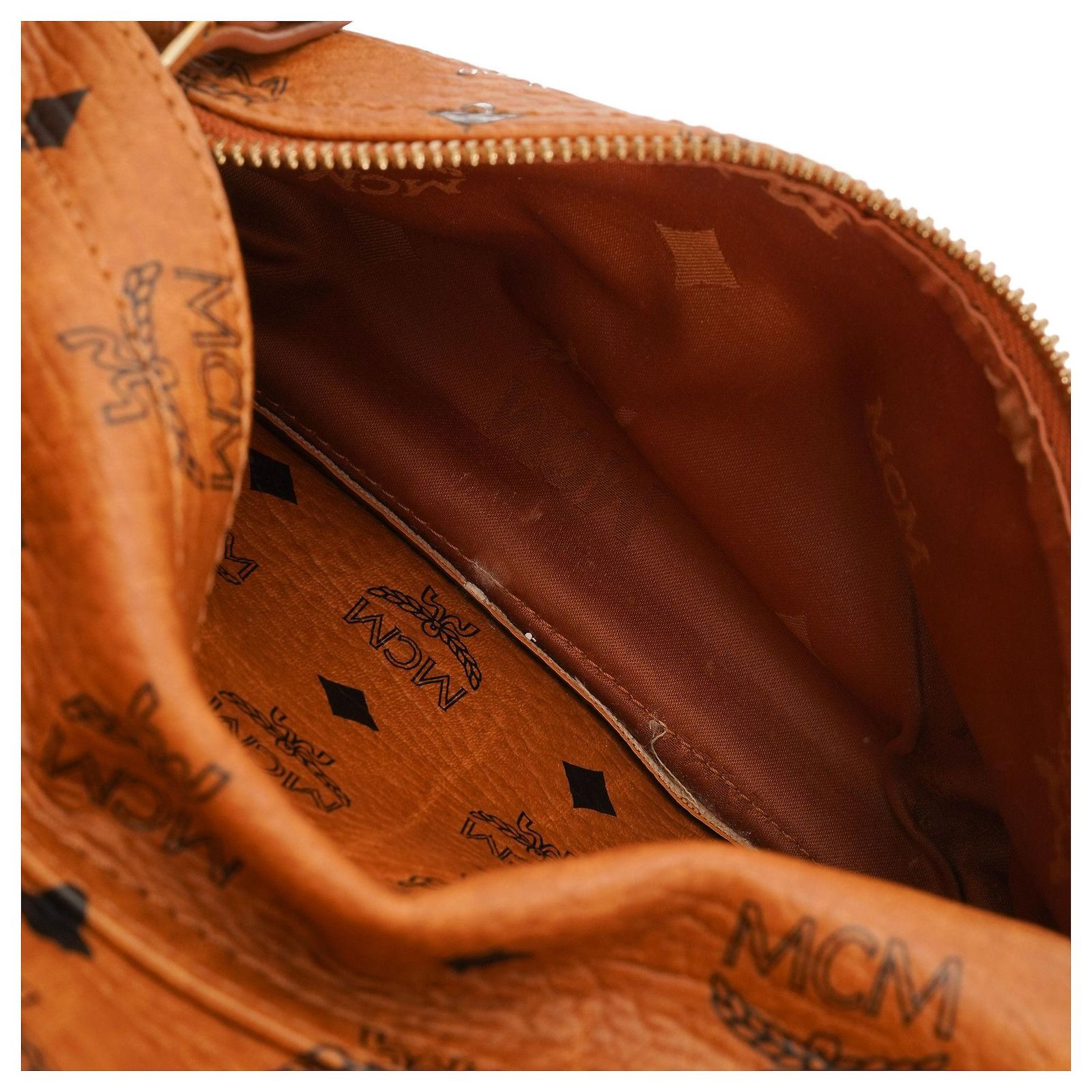 Sac à Dos MCM Visetos Beige Authenticité - Monogramme Et Clous - Occasion TB - Marque De Luxe
