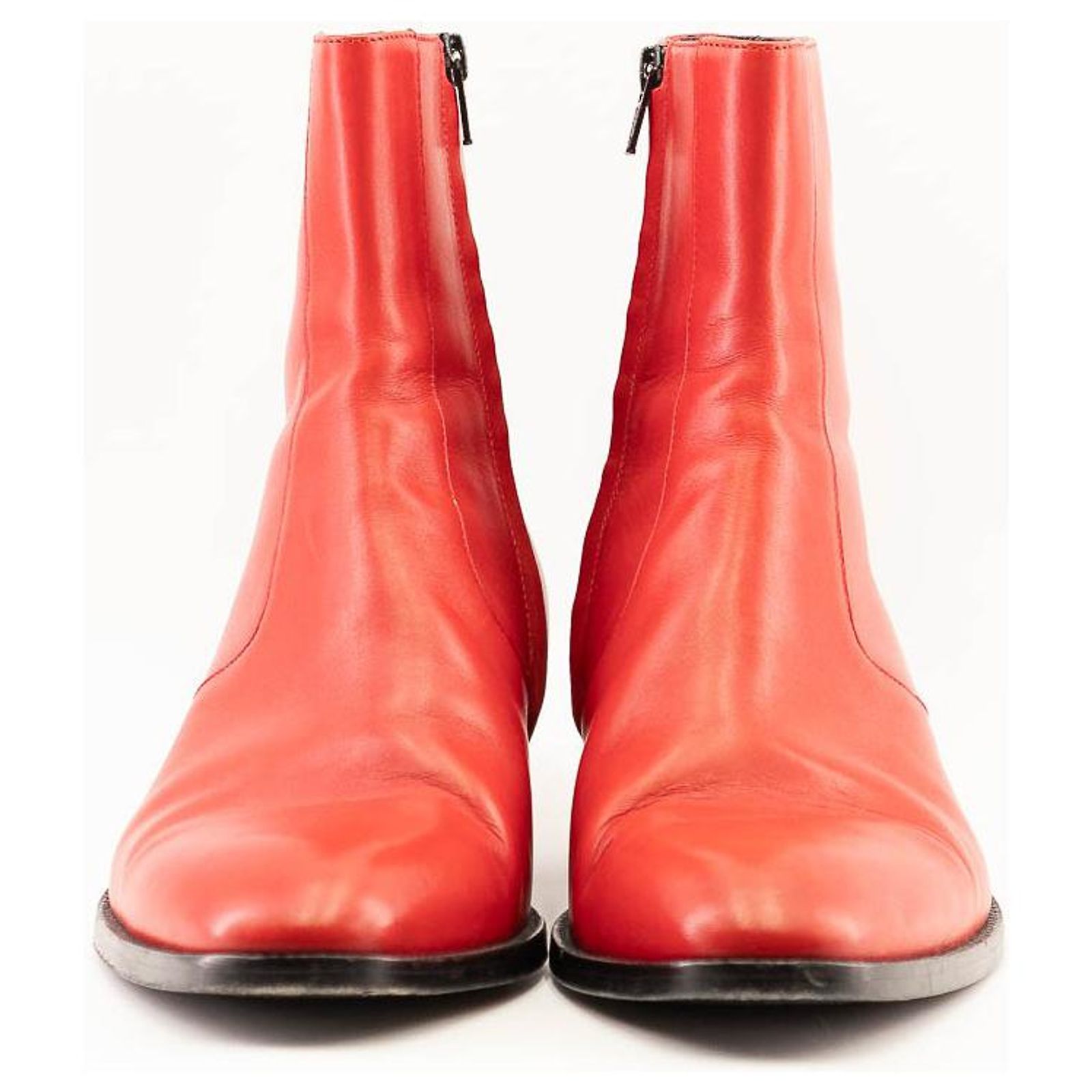Yves Saint Laurent Boots Red Leather ref.506936 - Joli Closet display picture 1