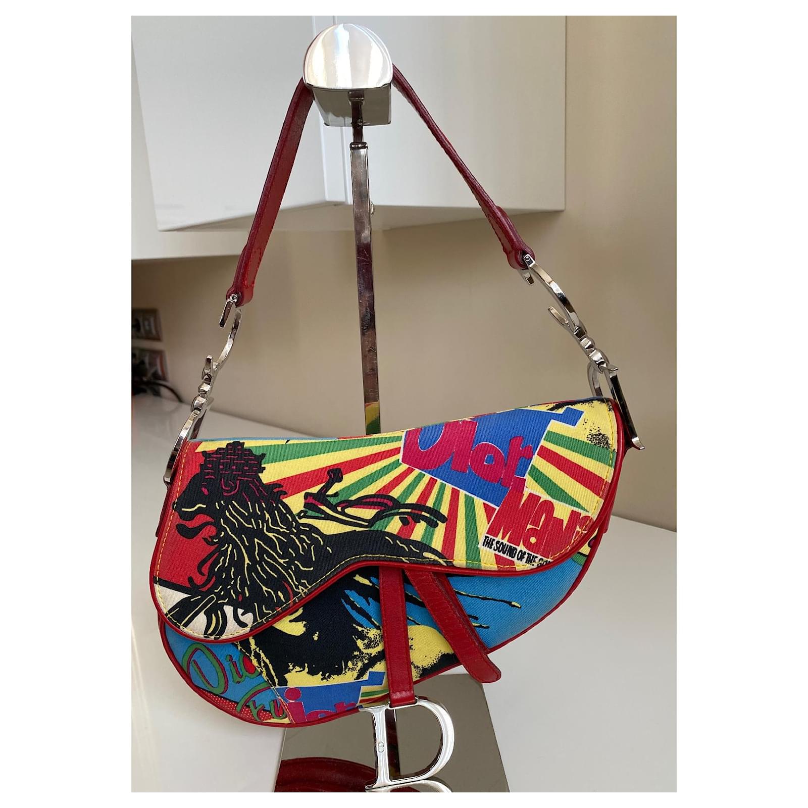 Dior Saddle bag Multiple colors Cloth ref.507176 - Joli Closet