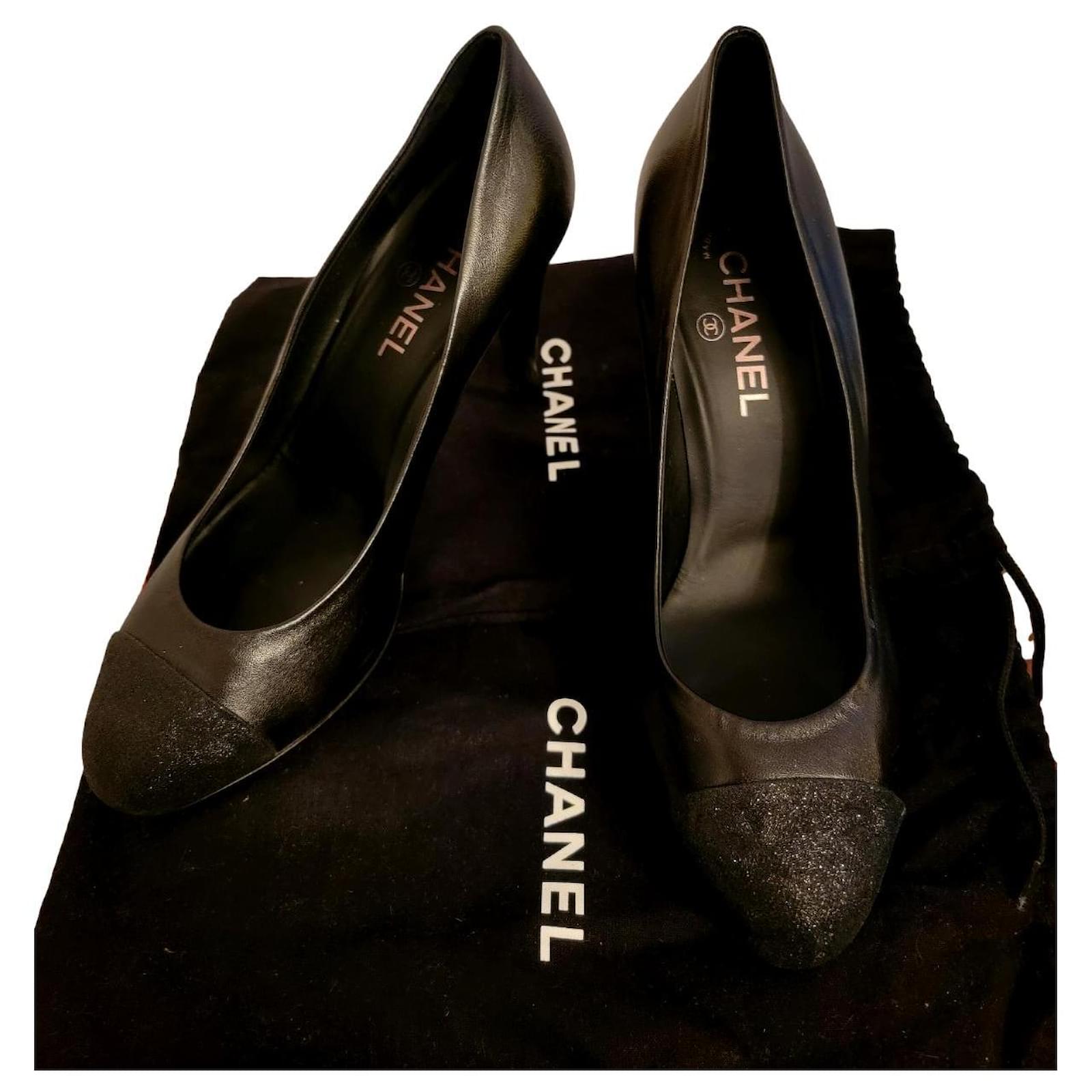 Chanel Heels Black Leather ref.507356 Joli Closet