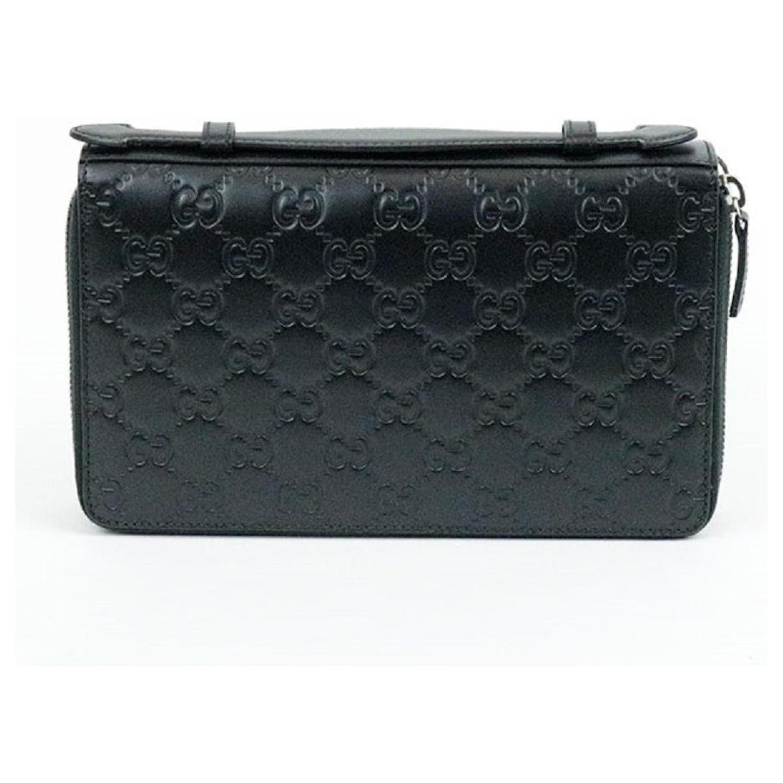 Usato] GUCCI Travel Case Shima Borsa da uomo in pelle nera Nero ref.507704  - Joli Closet