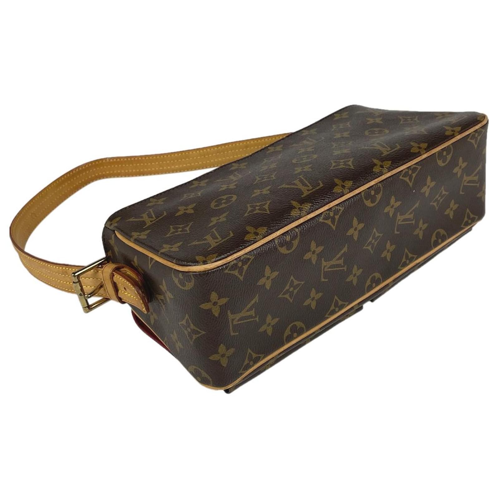 Borsa a tracolla Louis Vuitton monogramma donna marrone autentica usata  Y3755