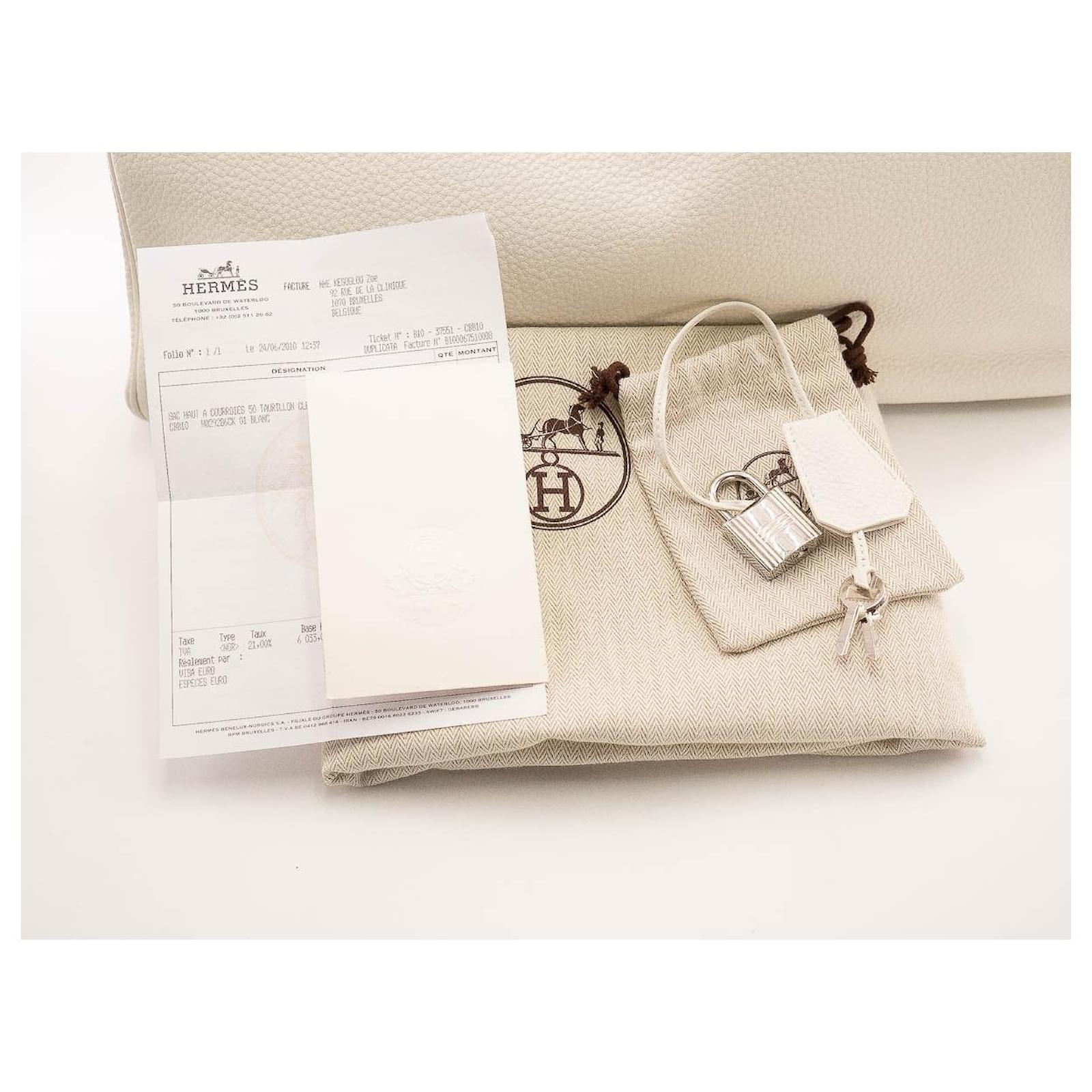 Hermès Birkin 50 Eggshell Leather ref.507775 - Joli Closet