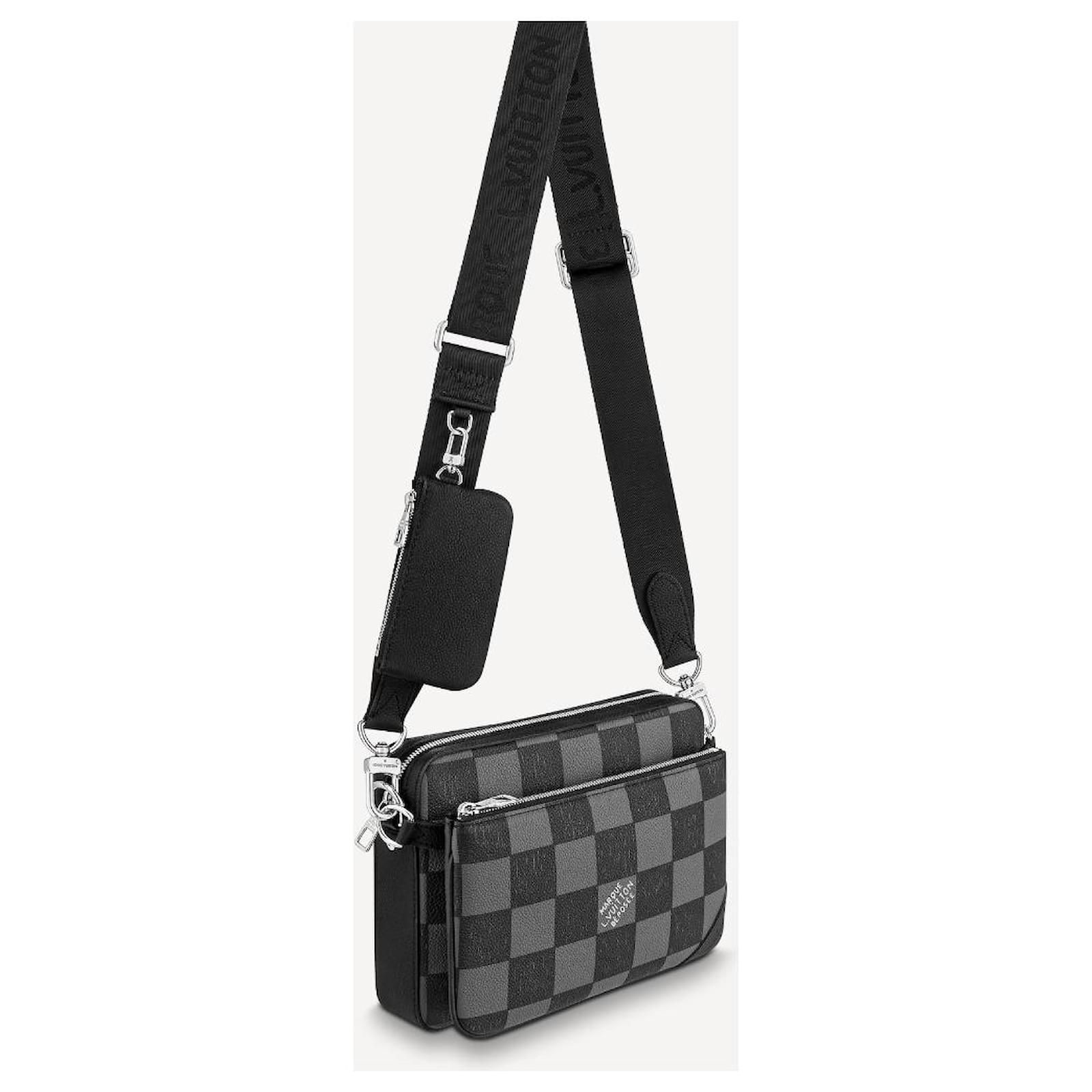 Louis Vuitton LV Steamer messenger new Dark grey Leather ref.266677 - Joli  Closet