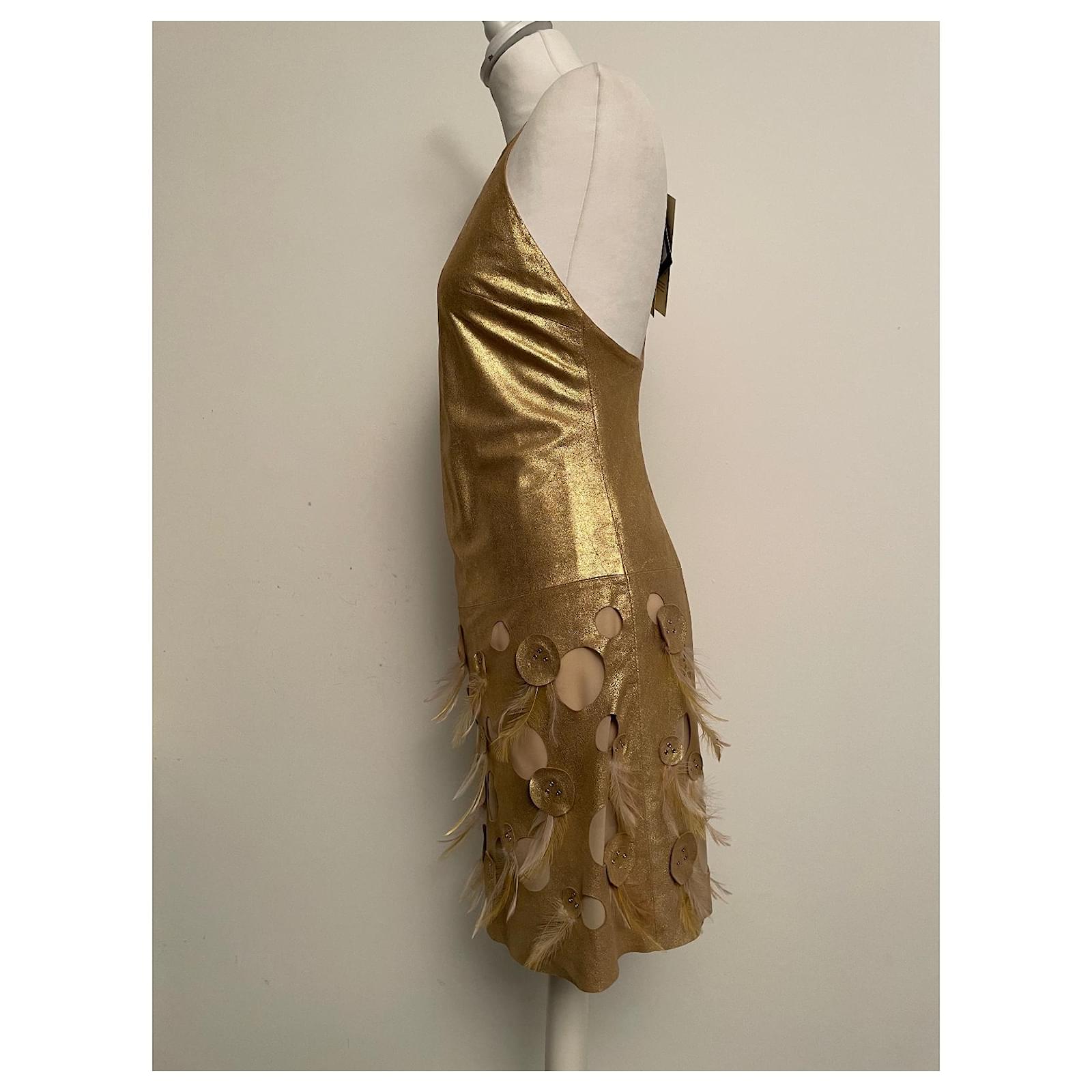 patrizia pepe gold dress Patrizia Pepe Lam Maxi Dress In Gold - 19% Off