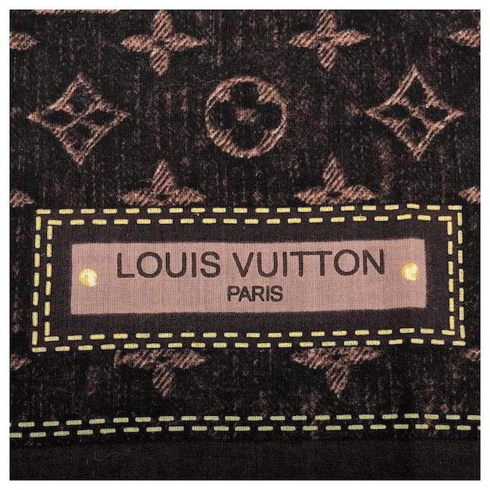 Louis Vuitton Brown Monogram Trunk Print Cotton Scarf Louis